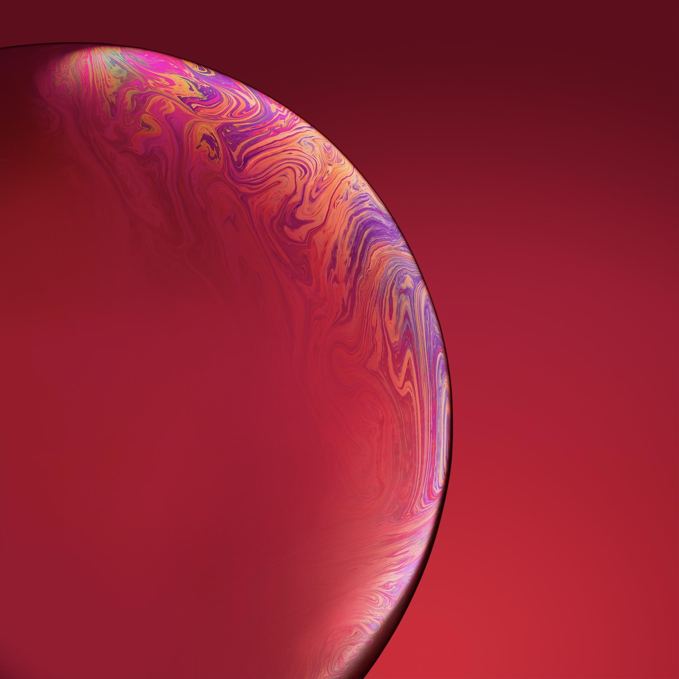Download iPhone XR wallpaper with colorful bubbles from the Park