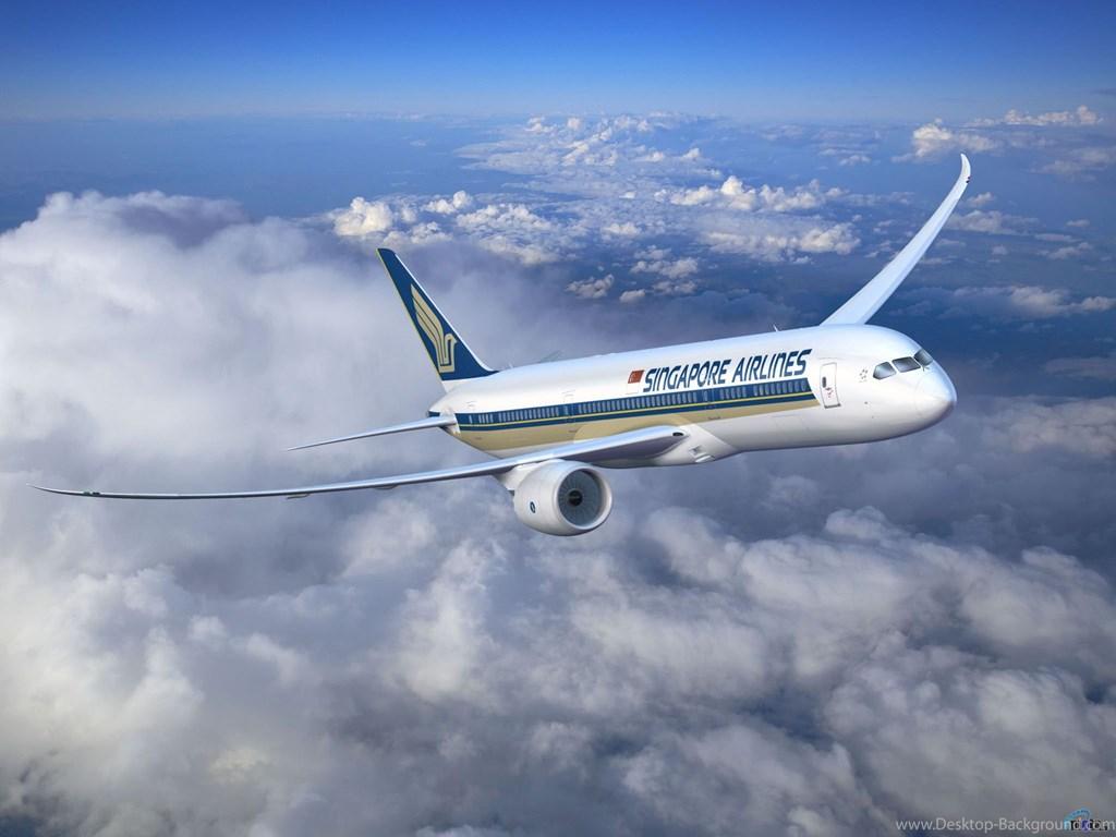 Wallpaper Clouds, Boeing, Singapore Airlines, Boeing 787
