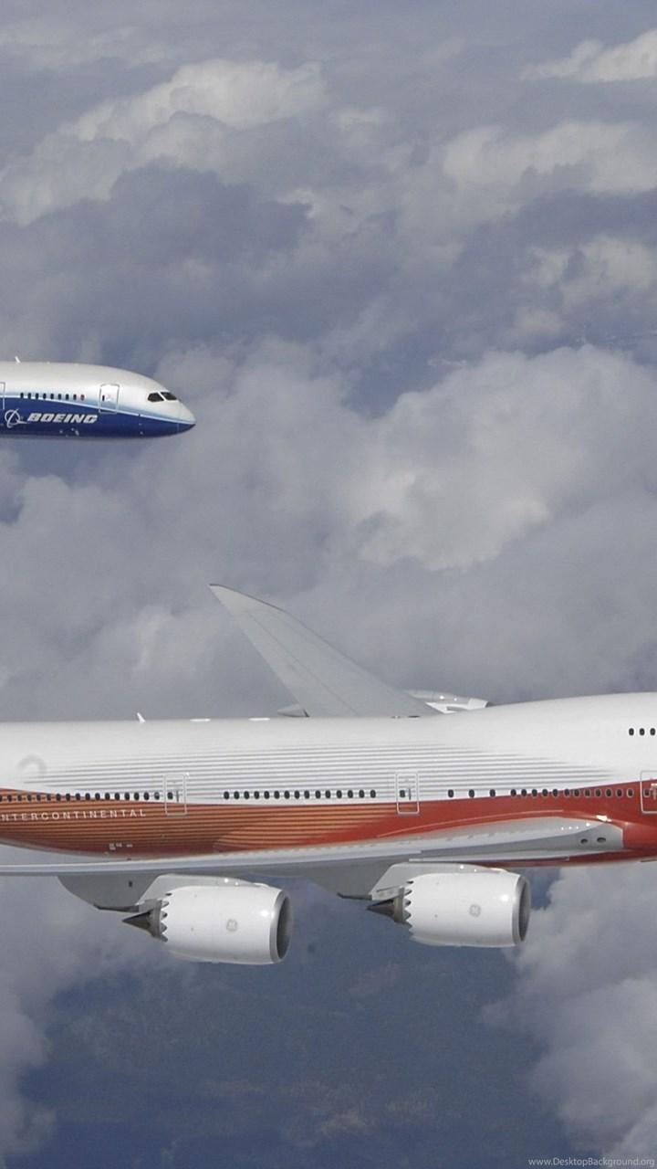 Boeing 747 And Boeing 787 Wallpaper And Image Wallpaper