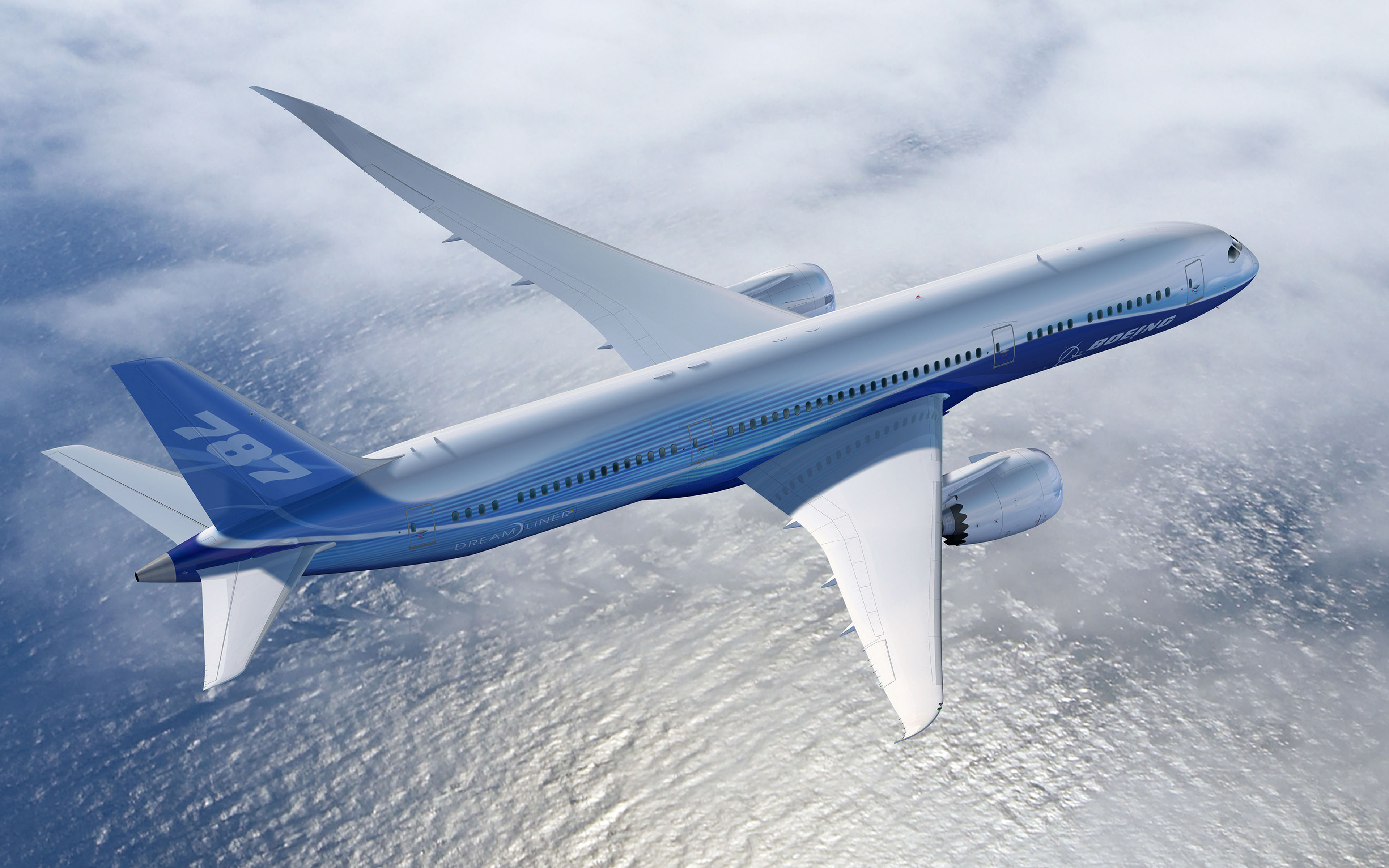 Download wallpaper Boeing 787 Dreamliner, 4k, jet passenger plane