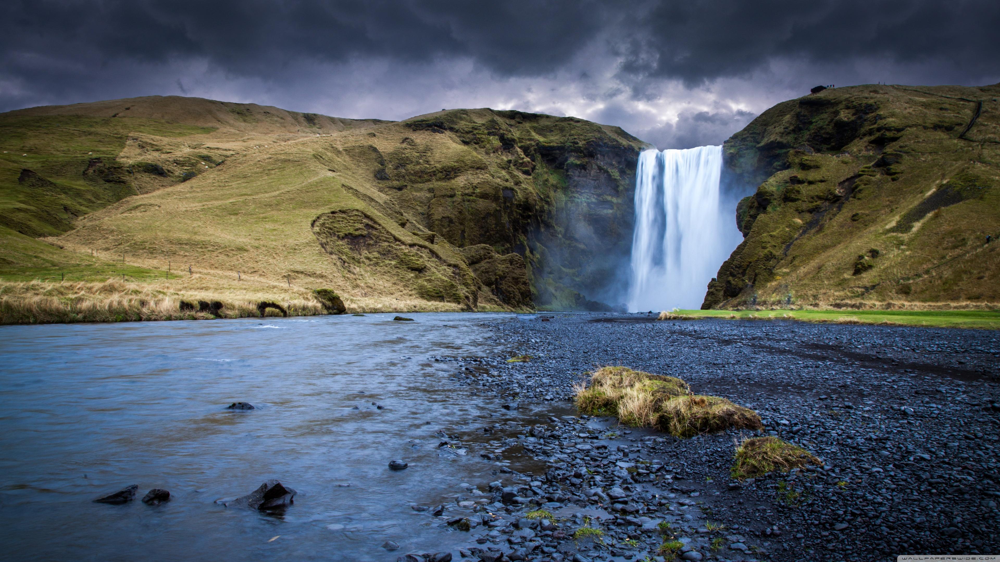 Skogafoss Waterfall, Iceland ❤ 4K HD Desktop Wallpaper for 4K Ultra