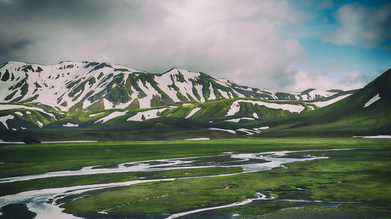 Wallpaper Iceland, Mountains, Snow, 4K, 8K, Nature