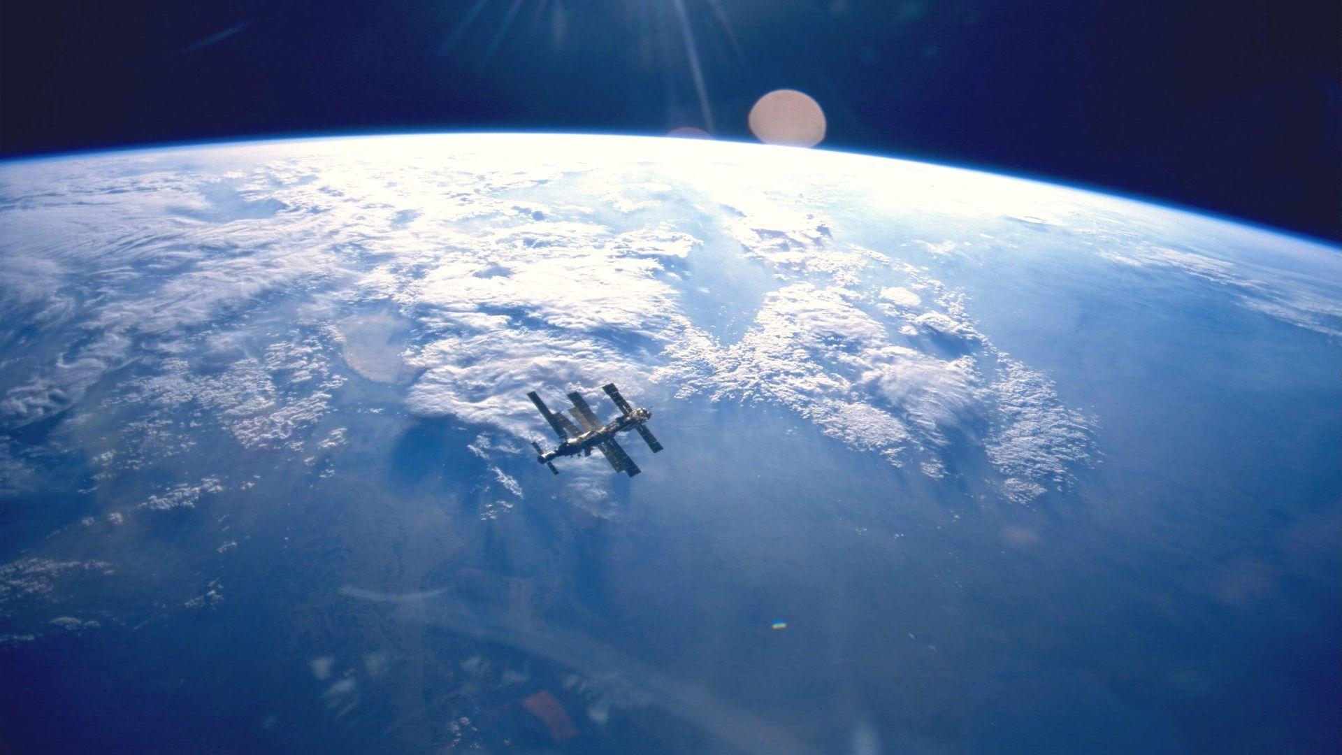 Earth Space Atmosphere Mir Space Station Wallpaper
