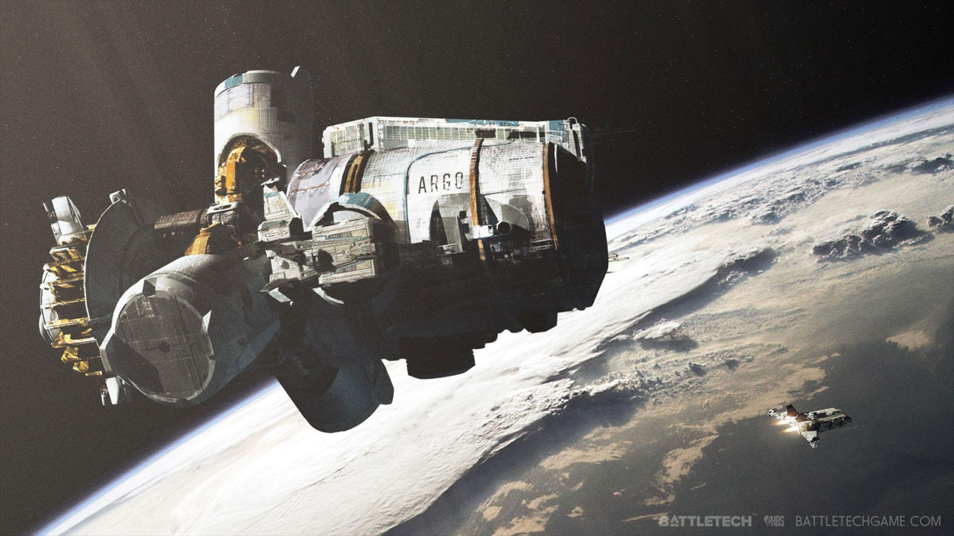 Argo space station. Wallpaper from BattleTech