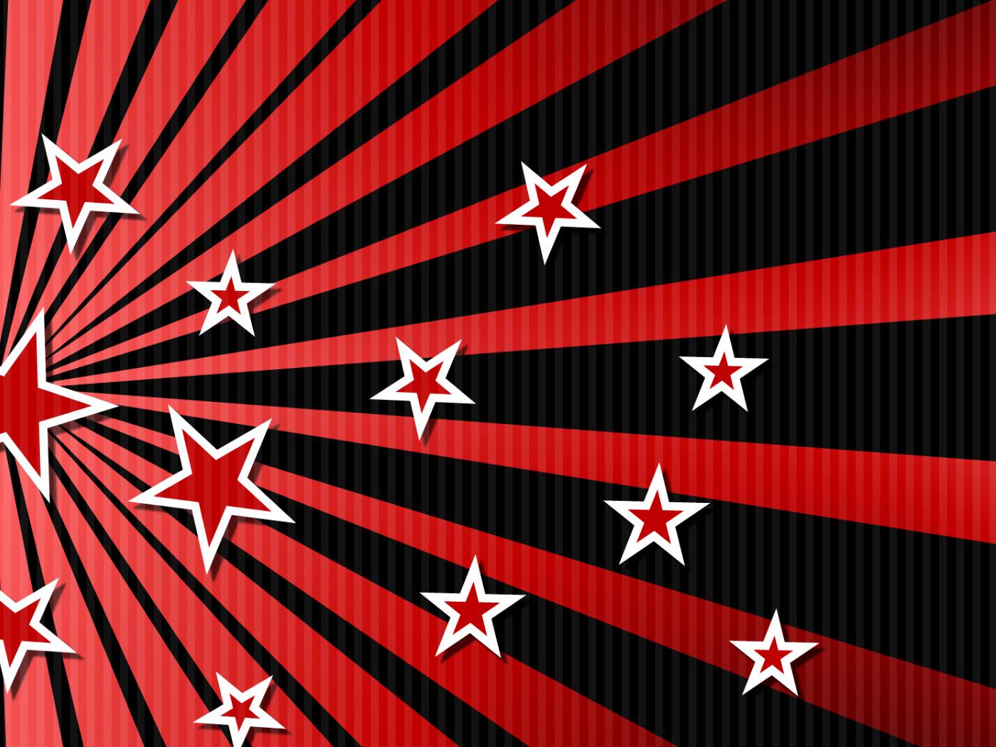 white and red star wallpaper