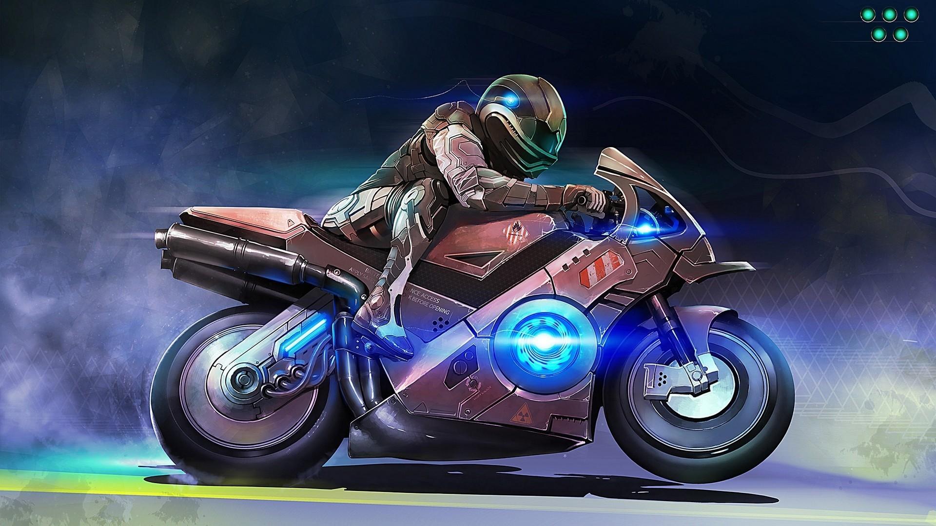 Artwork motorbikes wallpaper. PC