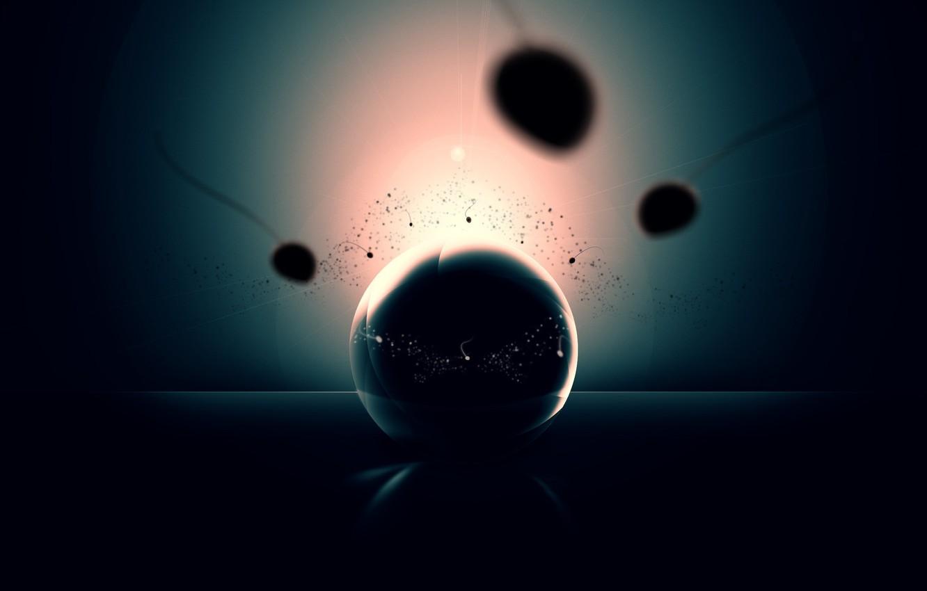 Wallpaper reflection, ball, sperm image for desktop, section