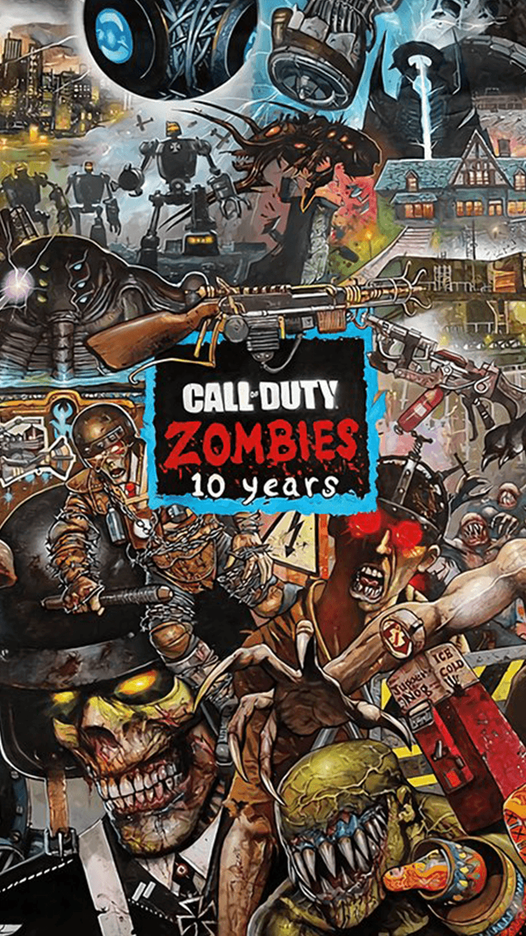 Treyarch 10 Years Zombies iPhone Wallpaper 2018