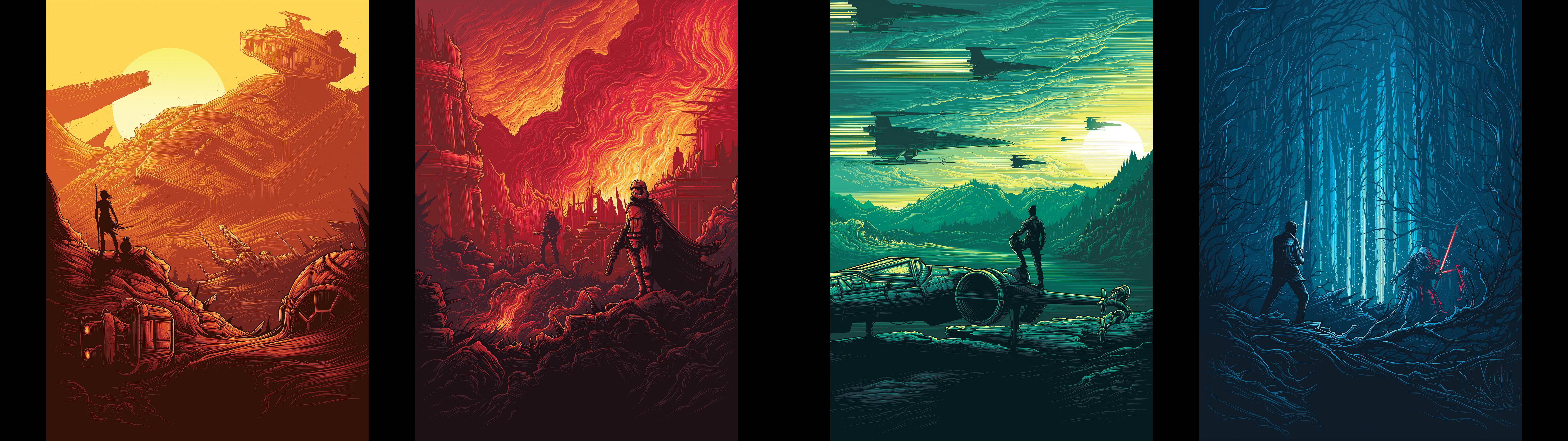 Wallpaper I made of those epic Imax Star Wars posters