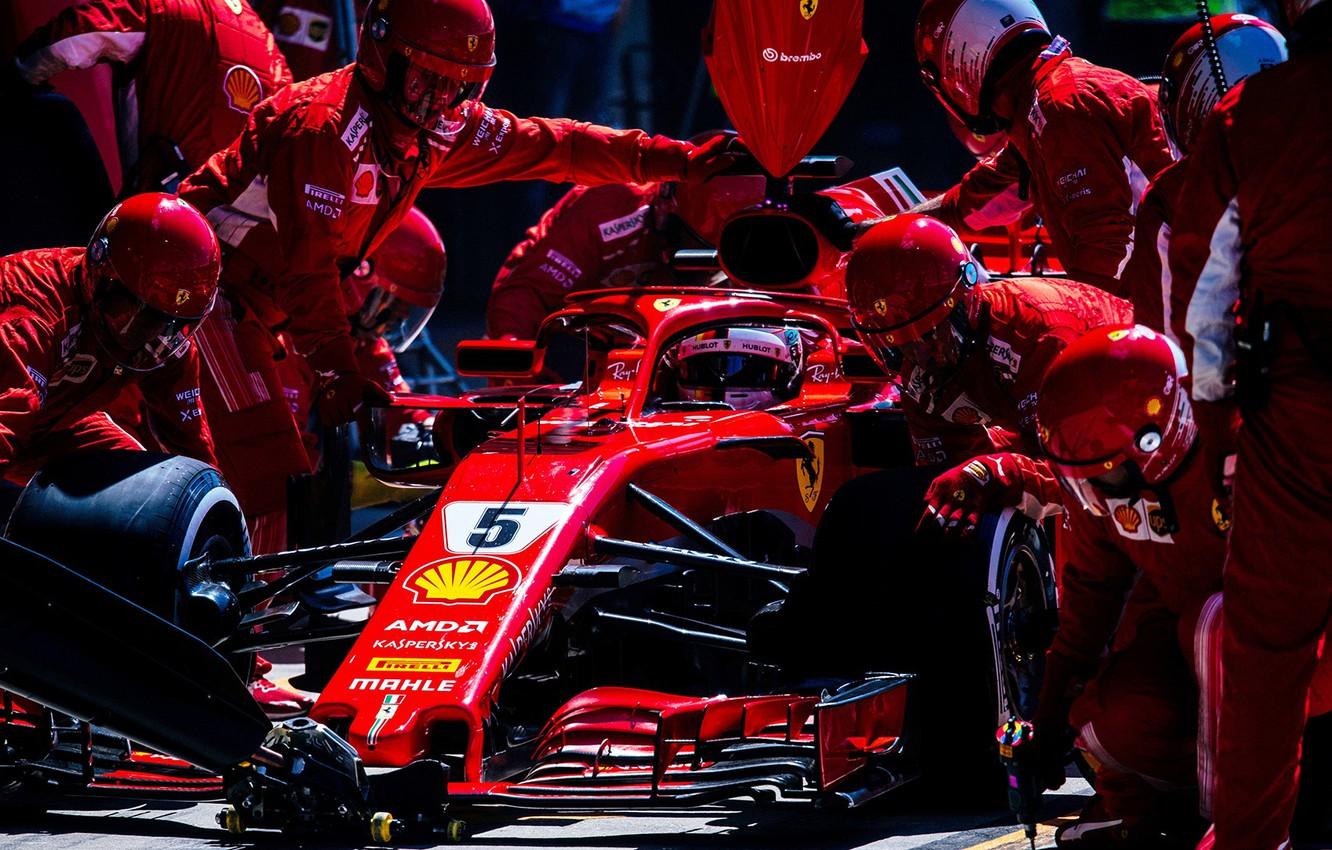 Wallpaper Ferrari, sport, Formula race, men, Sebastian Vettel