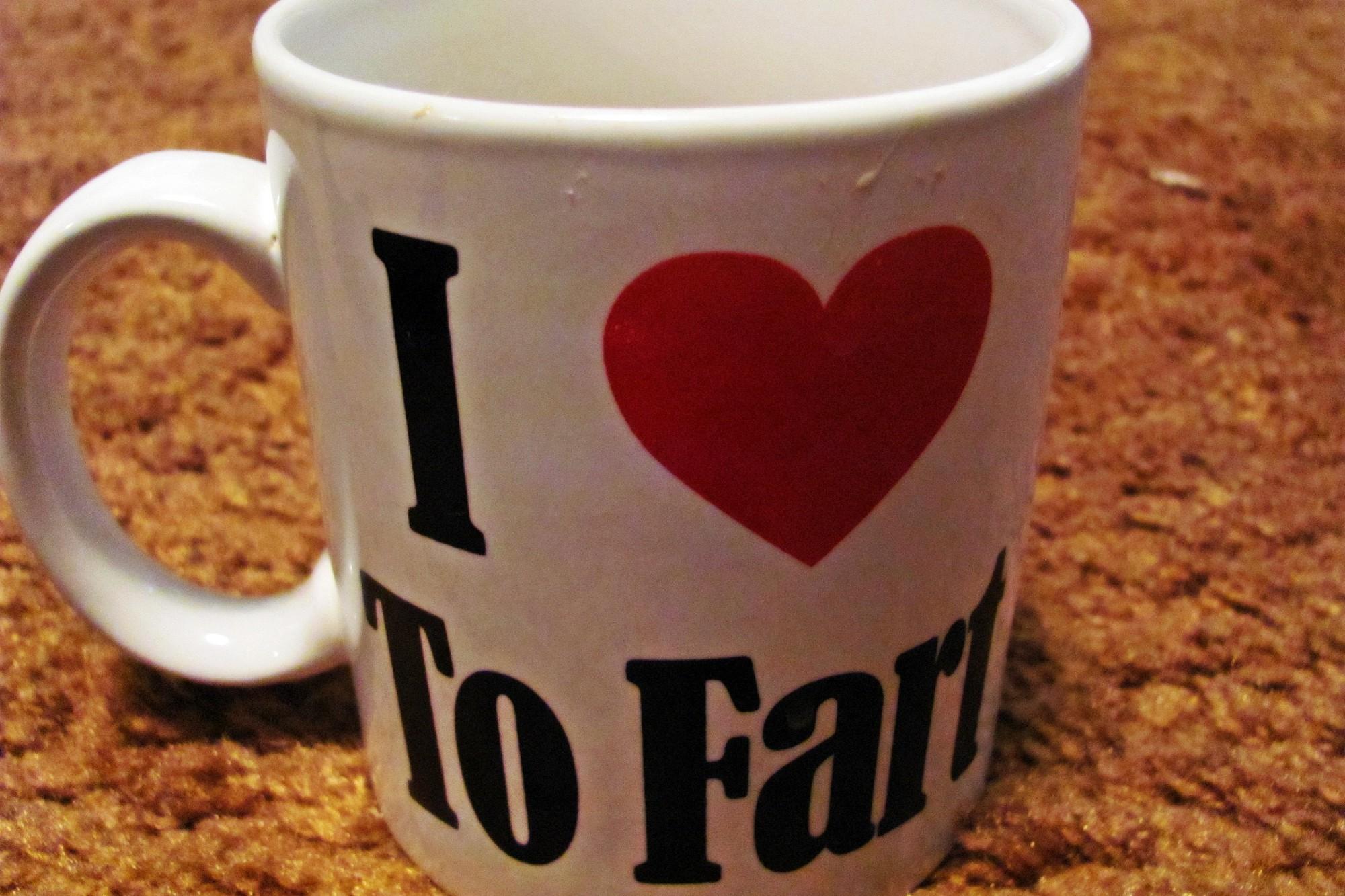 Funny fart mug wallpaper. PC