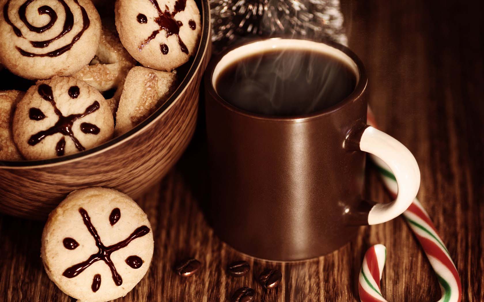 Cookies Holiday Mug Coffee Christmas Wallpaper 1680x1050 PC