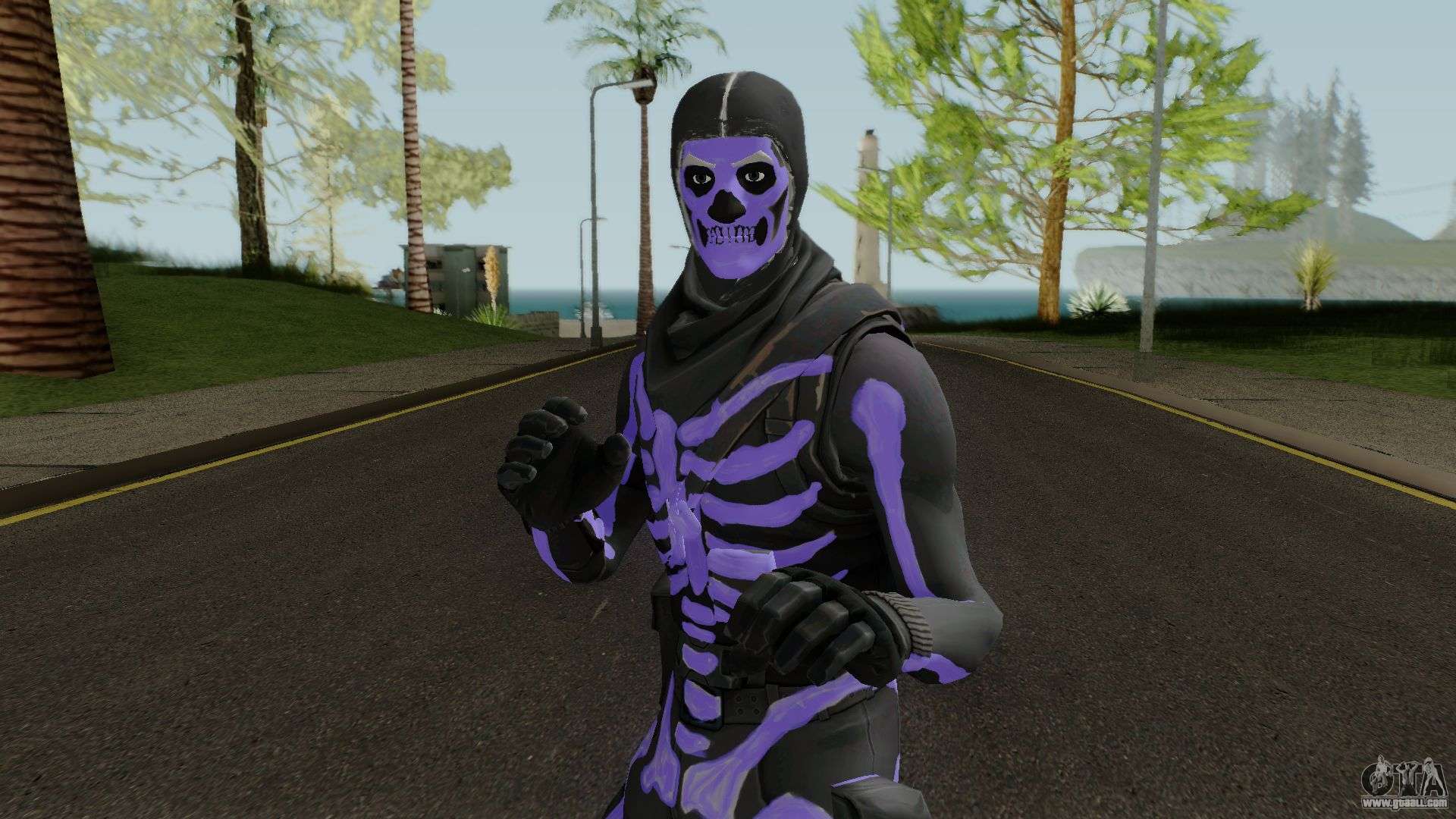Purple Skull Trooper Style Fortnite for GTA San Andreas