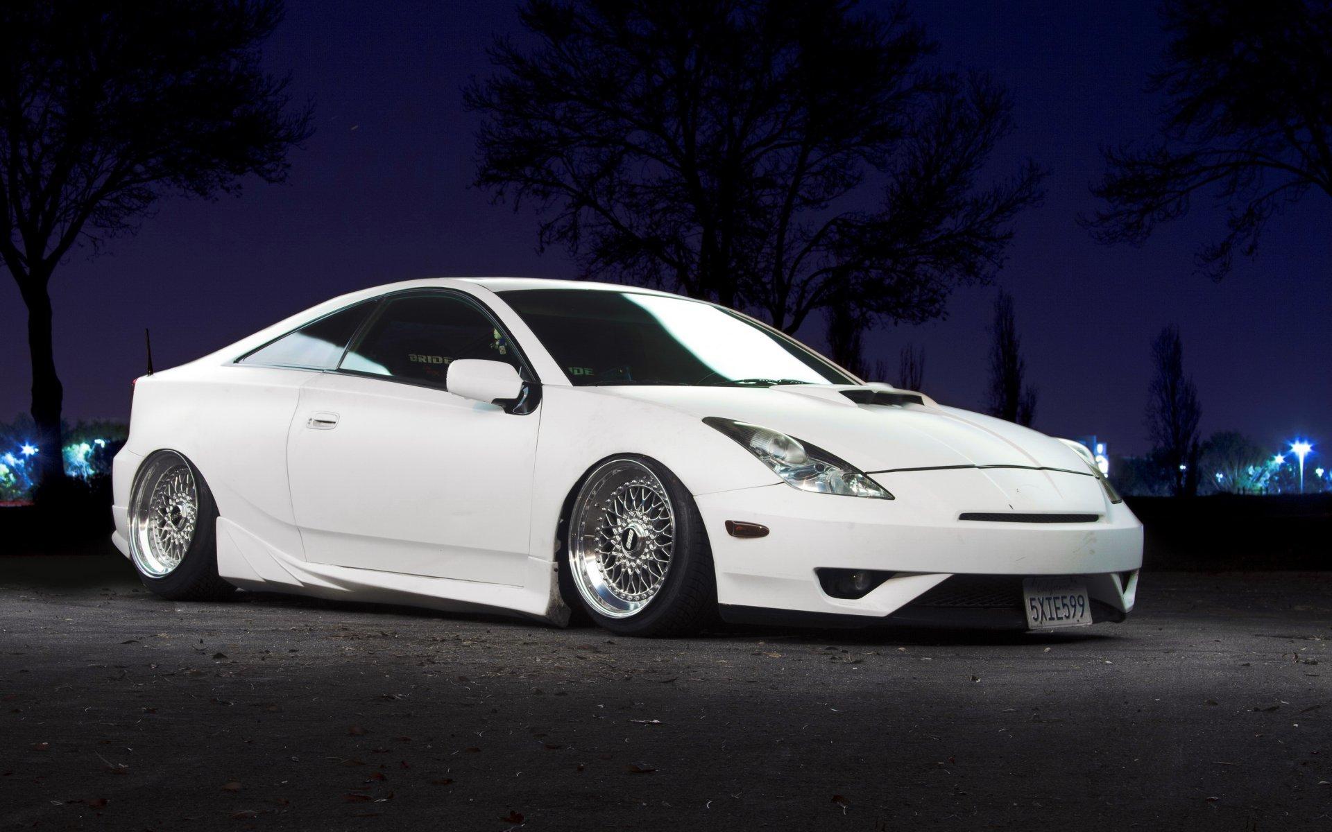 toyota celica toyota stance tuning white HD wallpaper