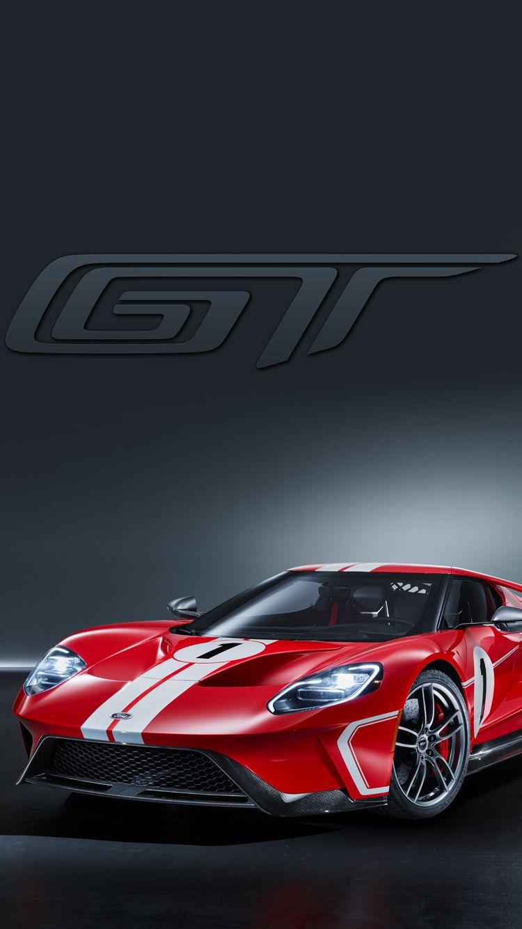 Universal Phone Wallpaper/ Background Red Ford GT Super Car