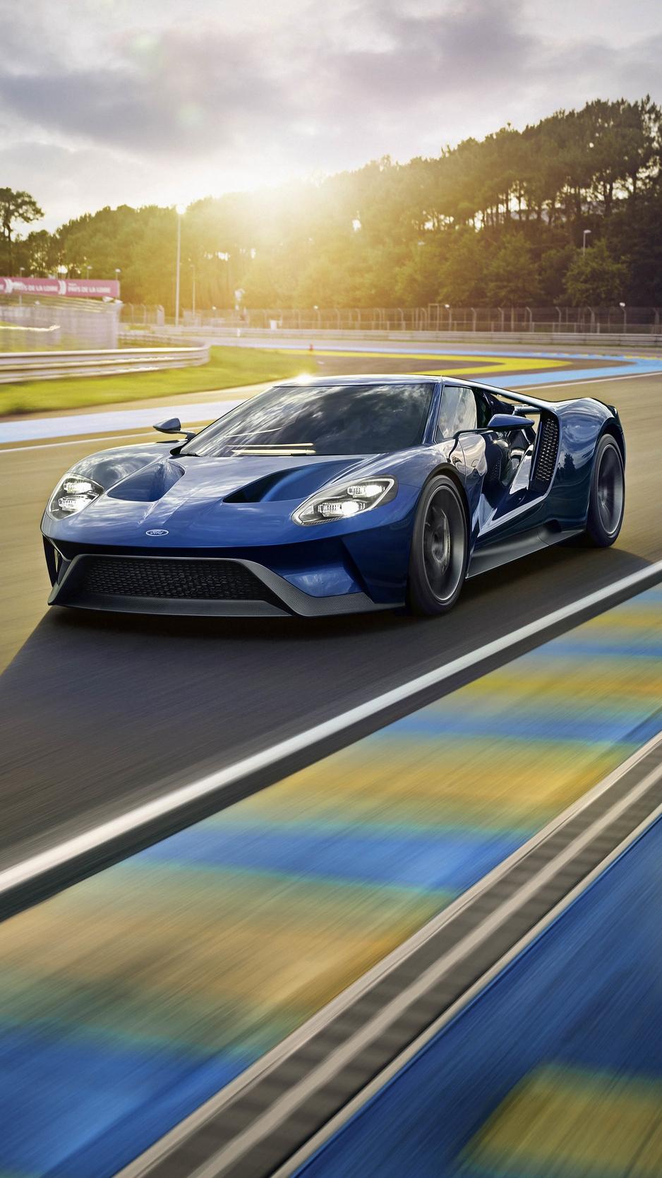 Download Wallpaper 938x1668 Ford, Gt, Sports Car, Track Iphone 8 7
