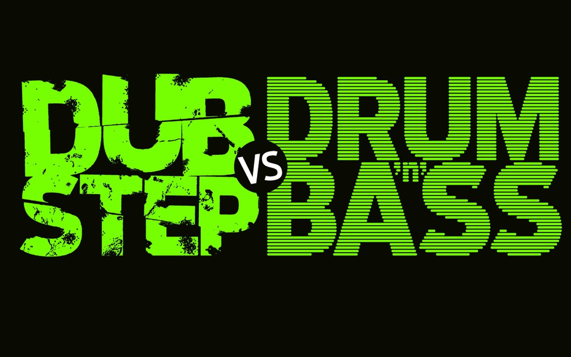 Drum and bass dubstep text typography wallpaper