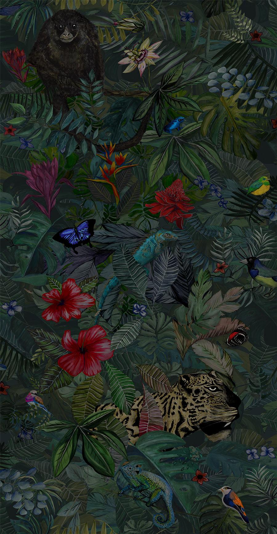 Tropical Jungle Wallpaper. Unique Rainforest Wallpaper