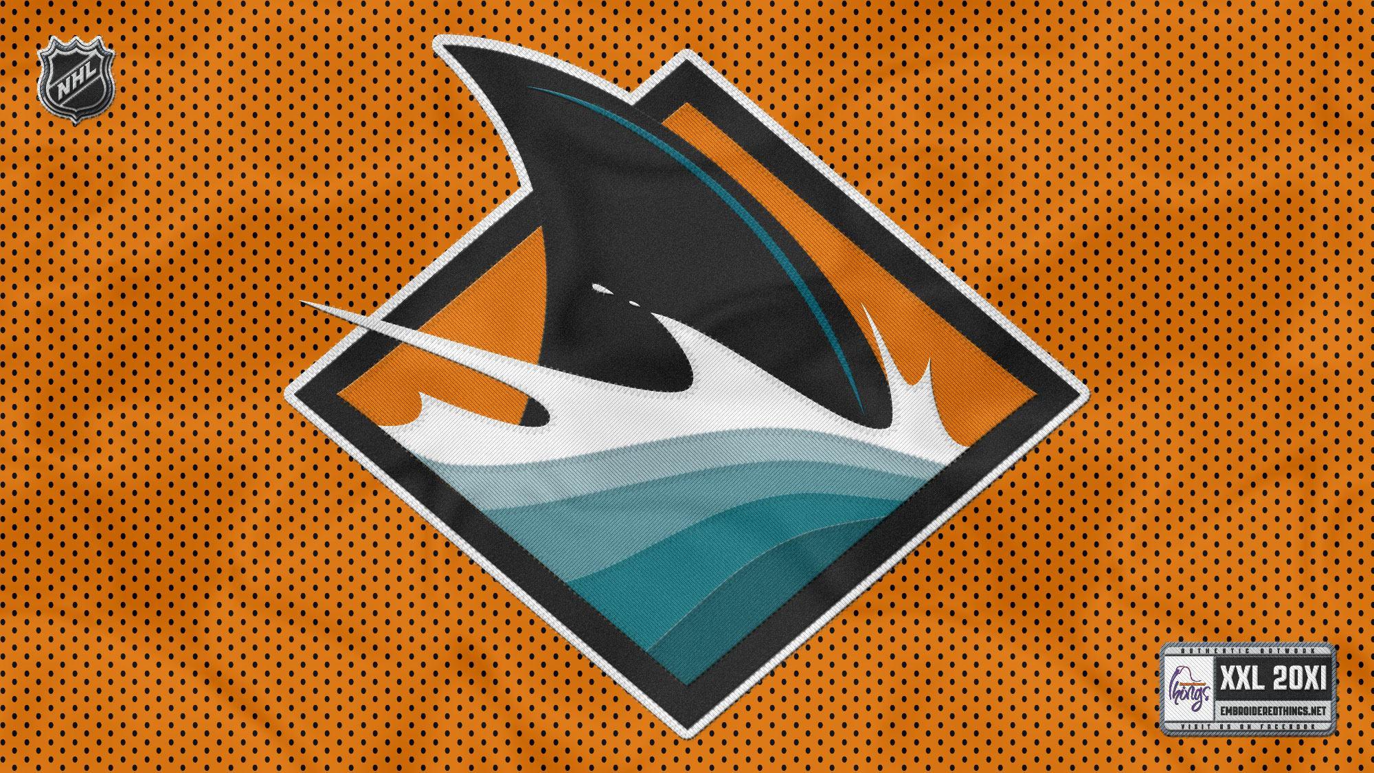 NHL San Jose Sharks Logo Orange wallpaper 2018 in Hockey