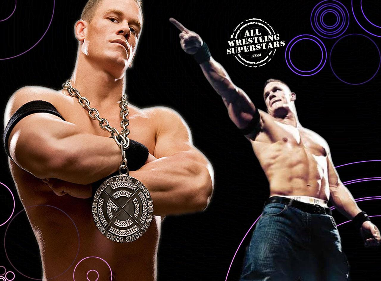 John Cena Standing In Ring Showing His Well Built Abs. Click On