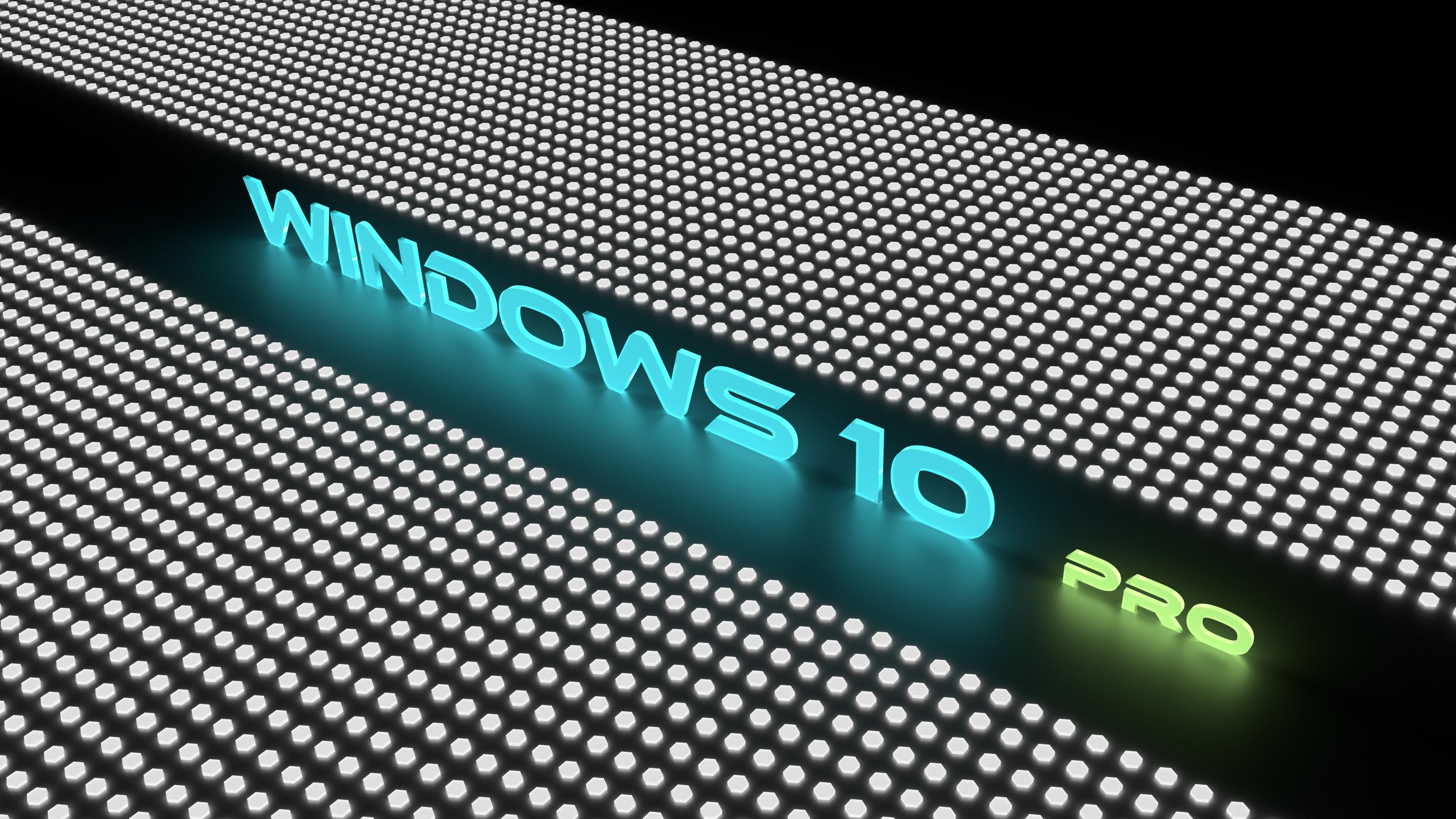 Wallpapers Windows 10 Pro, Neon colors, 4K, Technology,