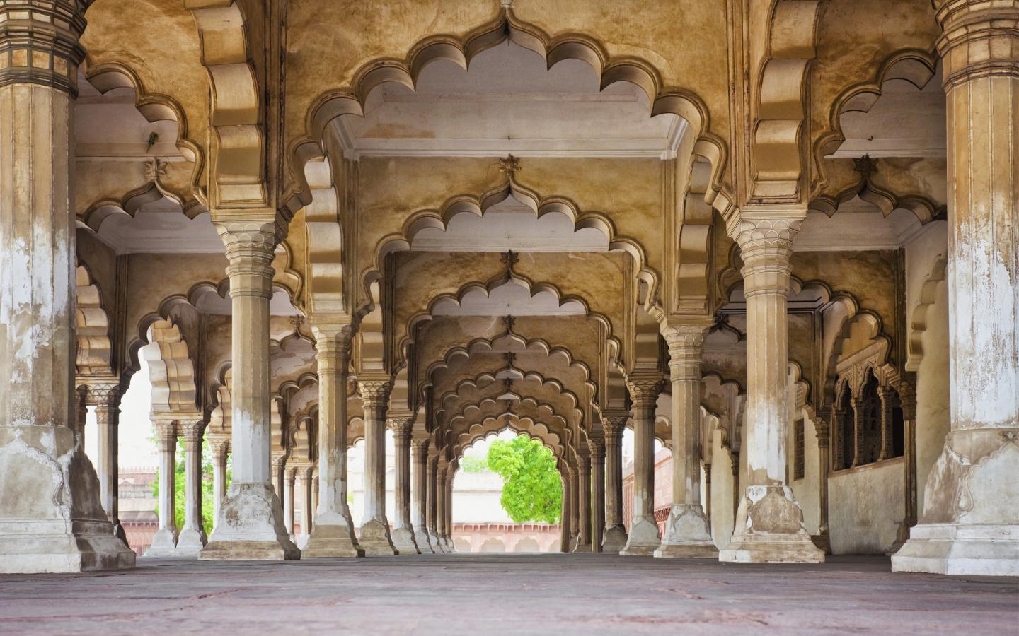 Download 1440x900 Wallpaper Arch, Carving, Sculpture, Taj Mahal