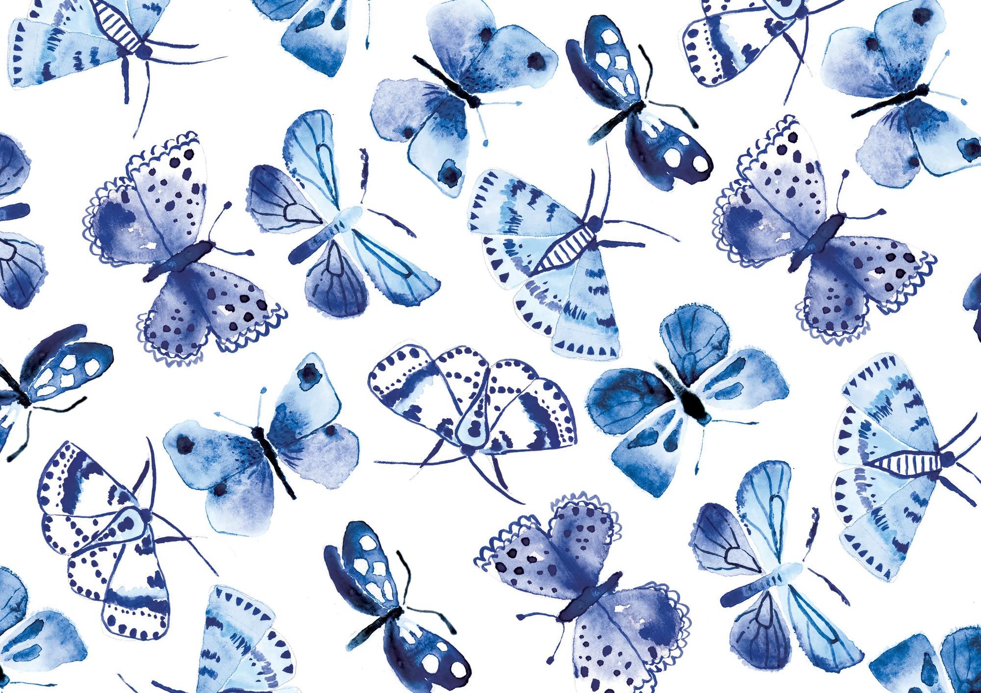 Blue Butterflies Wallpaper