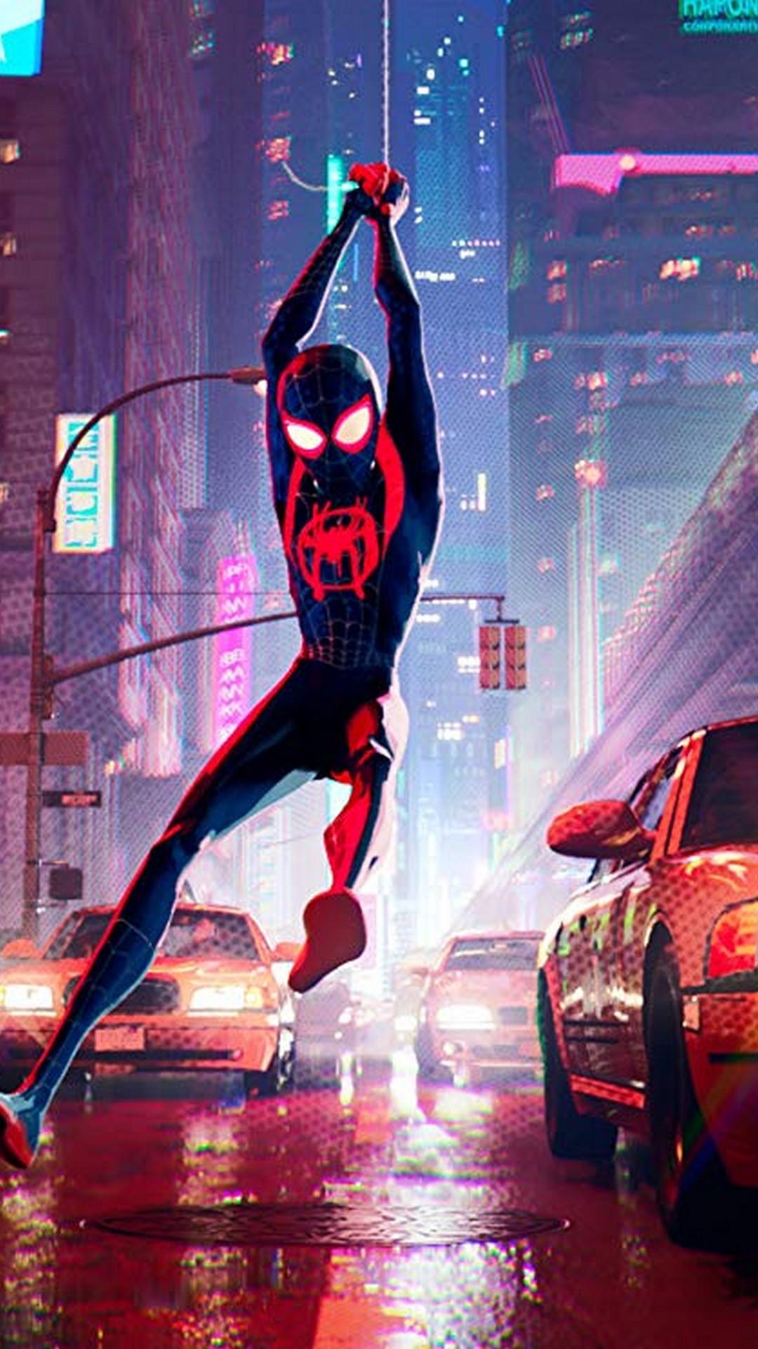 Mobile Wallpaper Spider Man Into The Spider Verse Movie