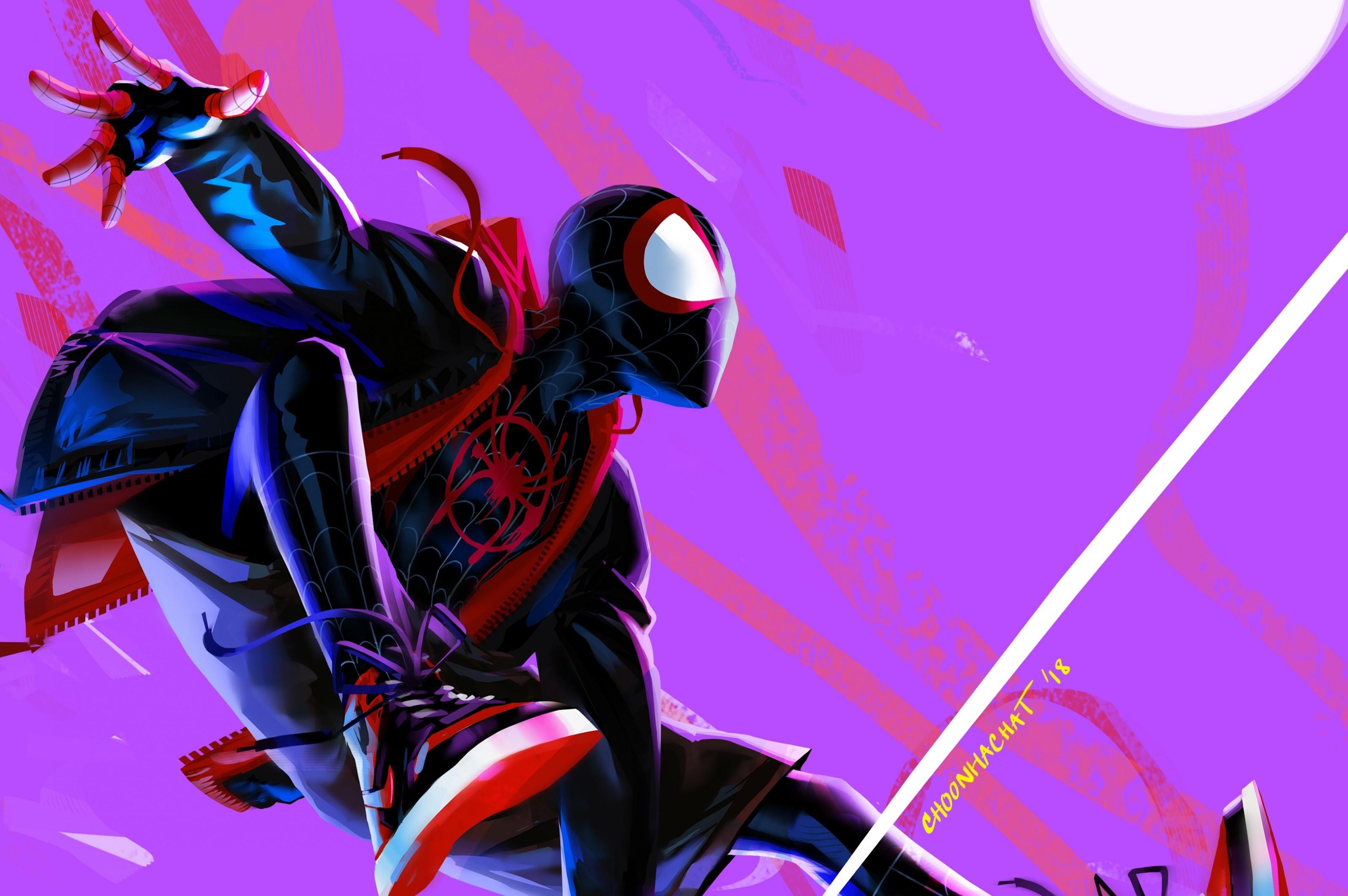 Download 3200x2128 Spider Man: Into The Spider Verse, Jumping