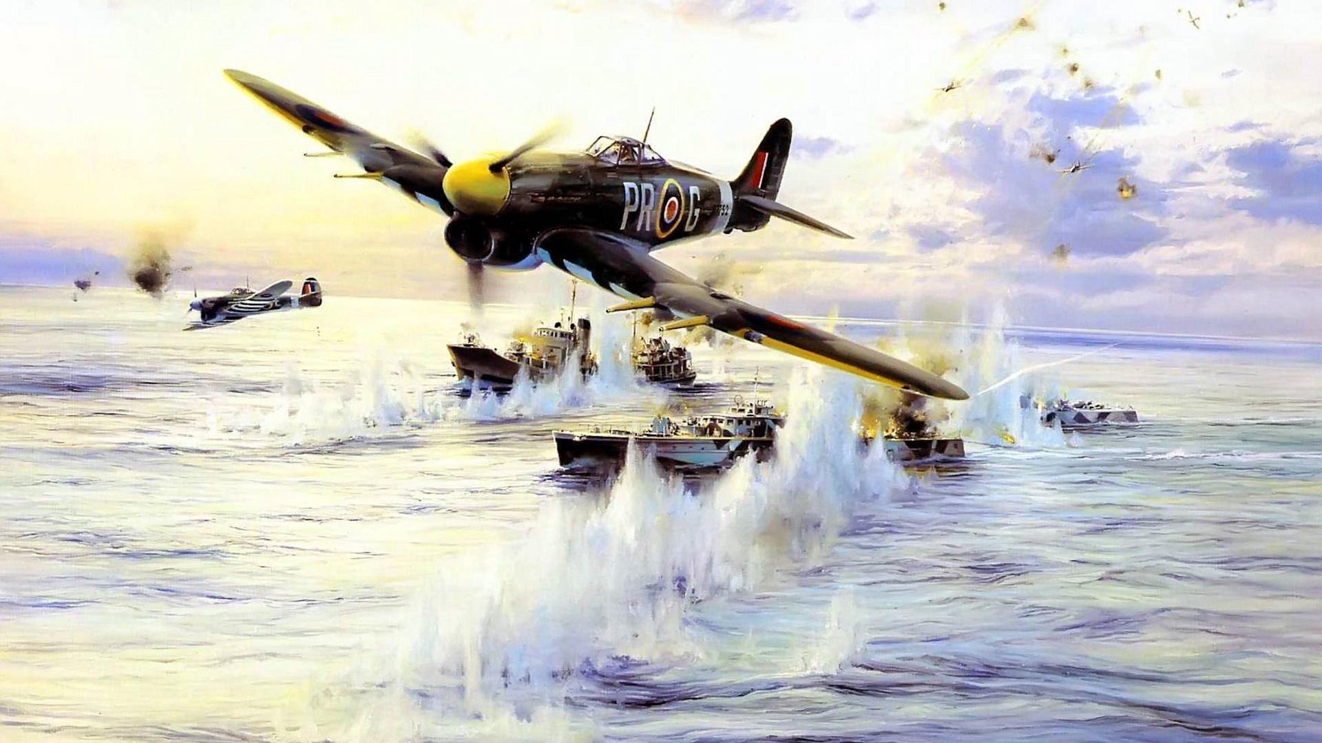 world war ii airplane aircraft hawker typhoon military military