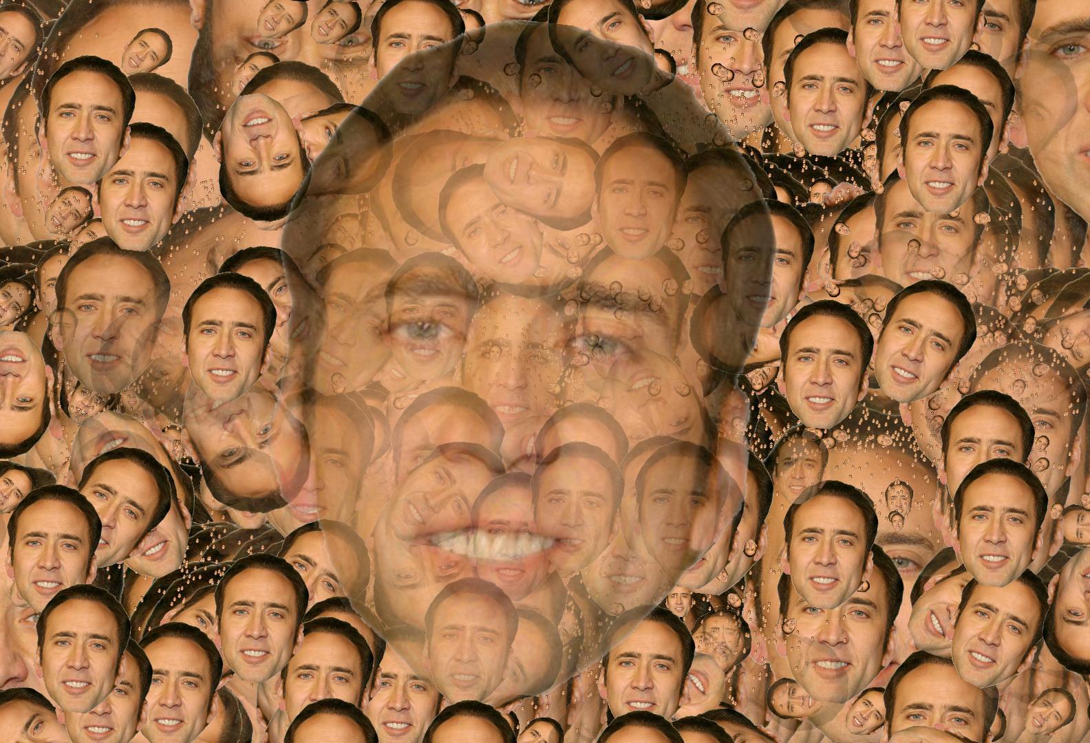 nicolas cage creepy face desktop background