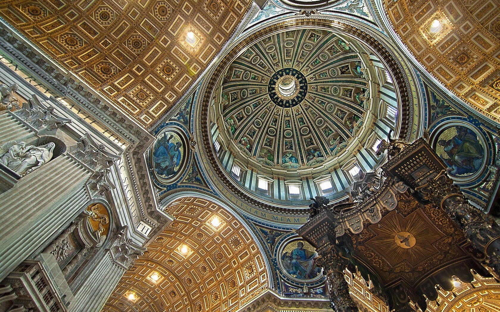 Architecture Interior St_ Peter&;s Basilica Vatican City