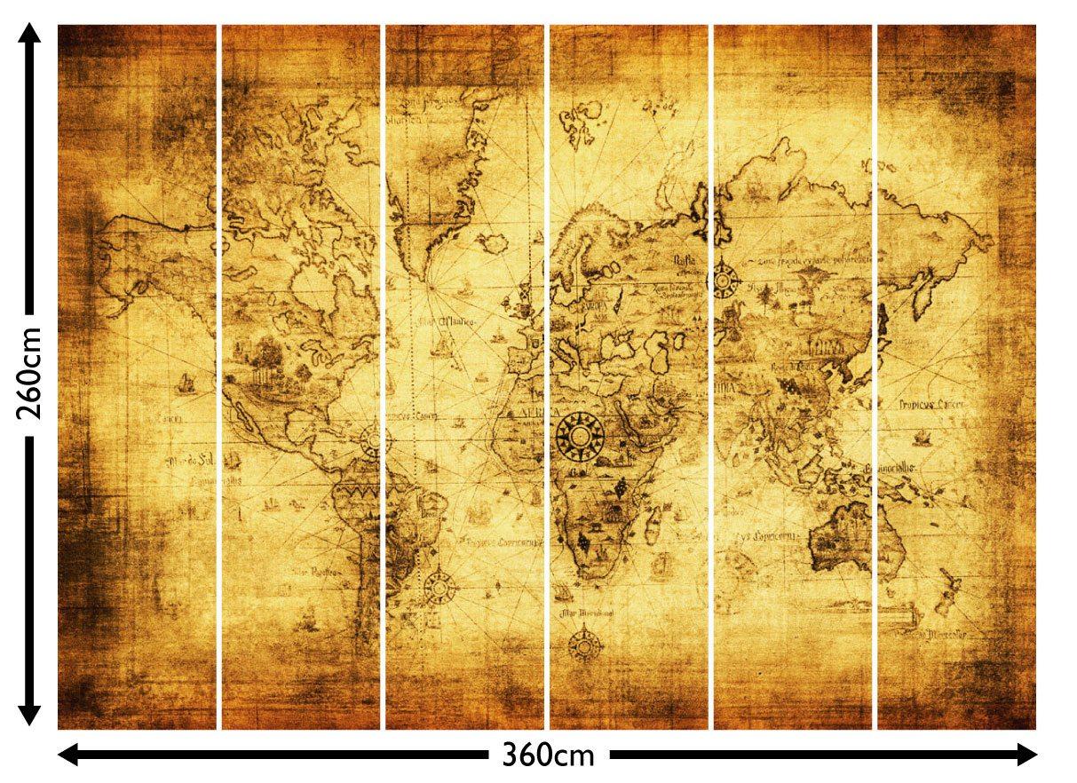 World Map Wallpaper Murals. Map Wall Murals