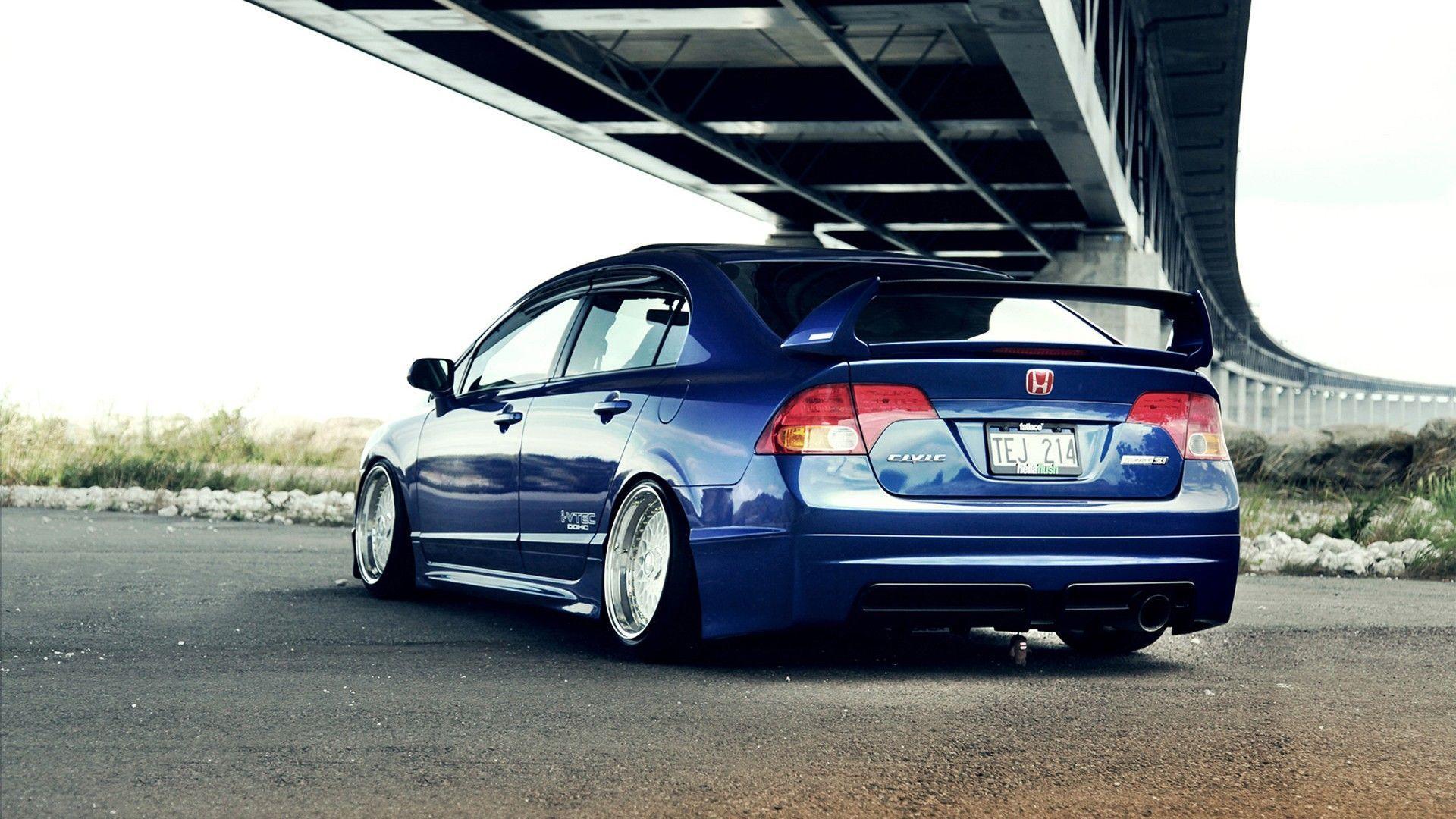 slammed honda civic si wallpaper