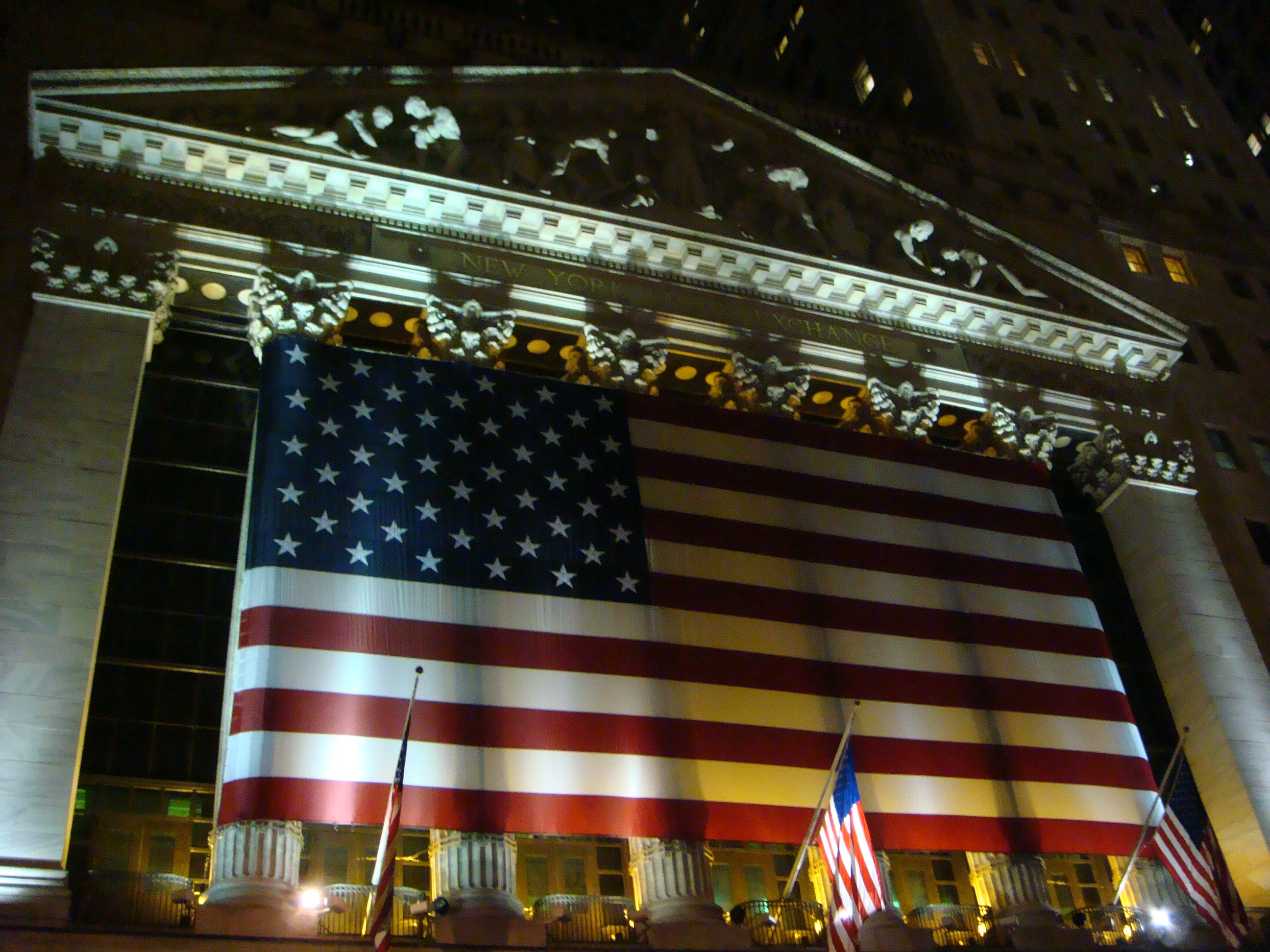 American flag new york stock exchange wallpaper