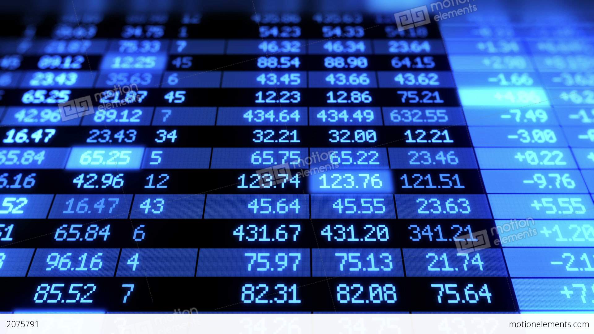 Me Stock Market Board Moving Blue Color Looped Anim Hd A PIC