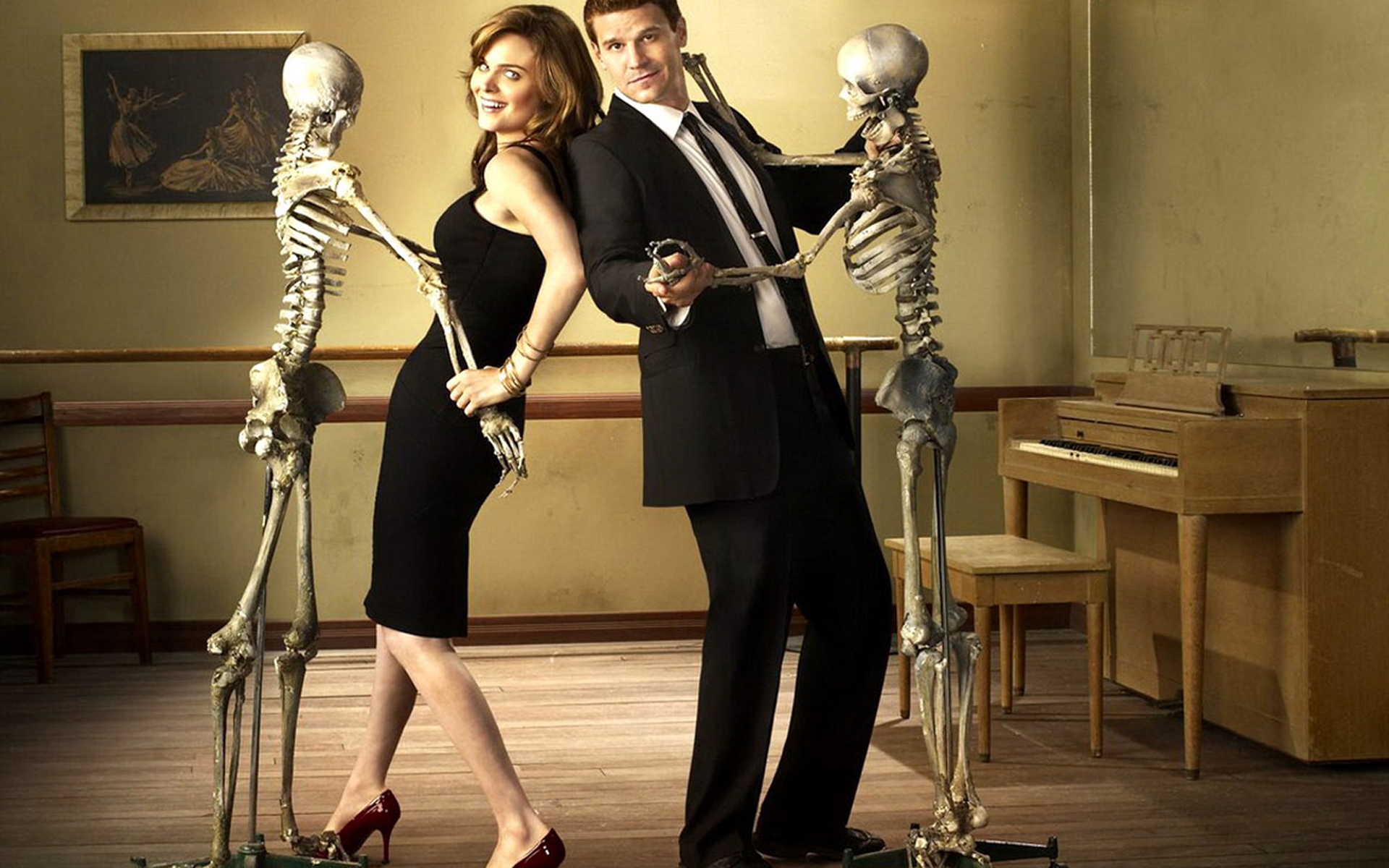 Bones Starring Emily Deschanel and David Boreanaz widescreen