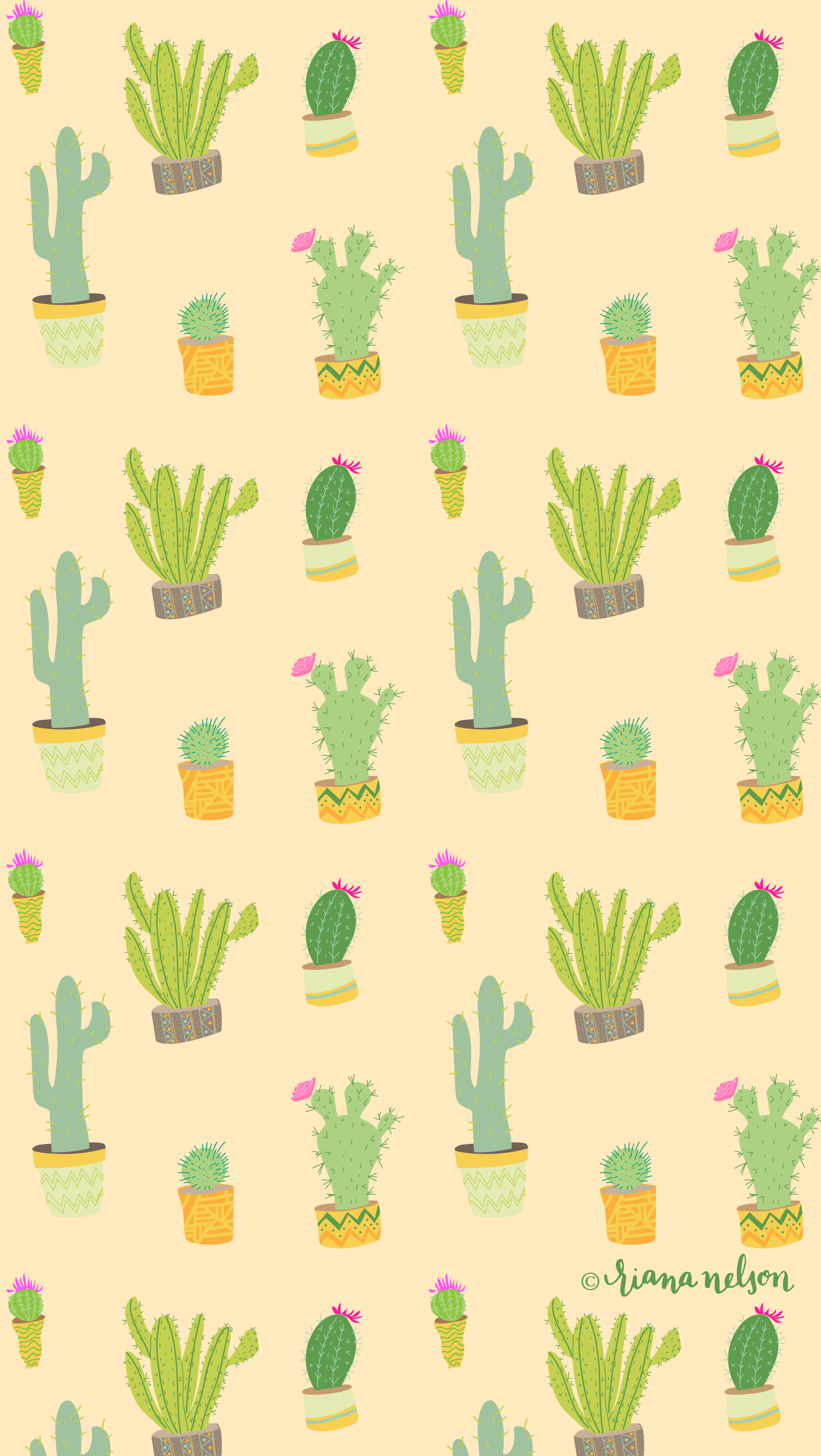 Cacti Party Wallpaper