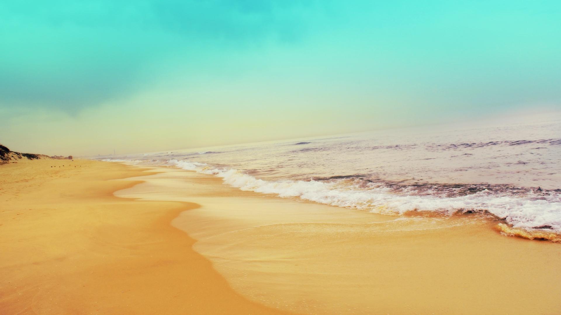 Download Sunny Beach Under Azure Sky Wallpaper Tags Beach Sunny