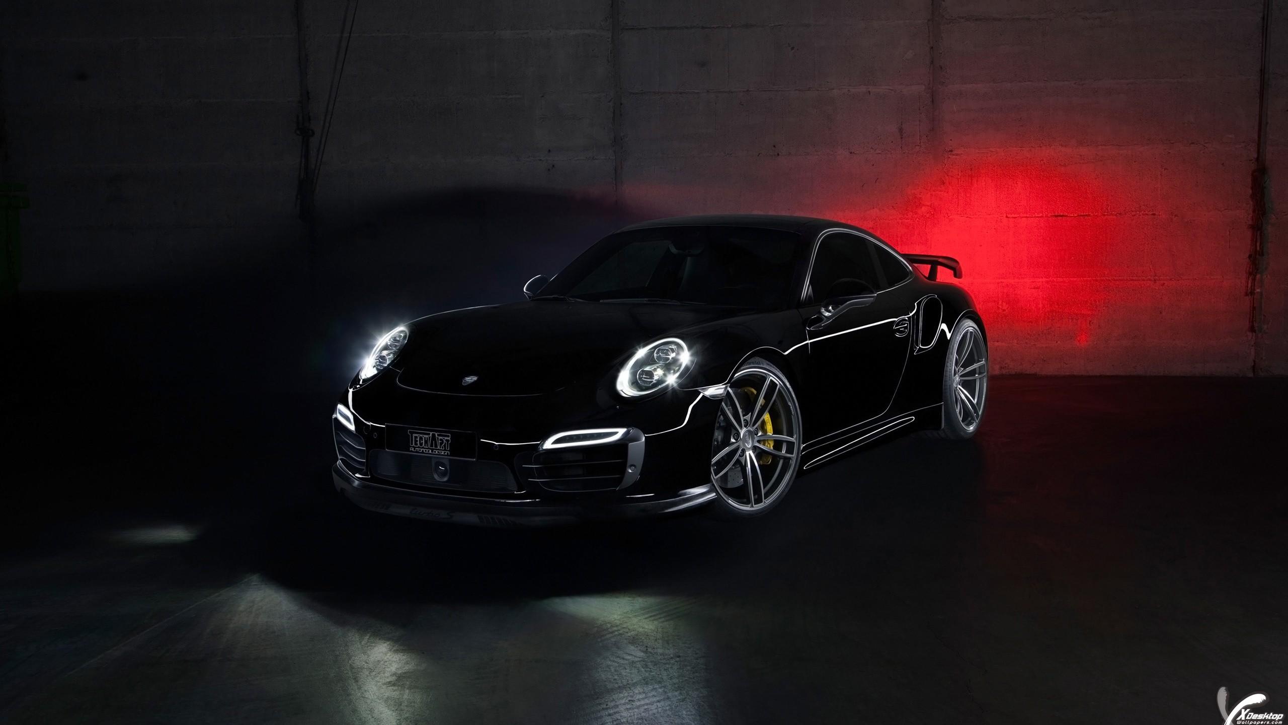 Black Beauty 2014 Porsche 911 Turbo By TechArt Wallpaper