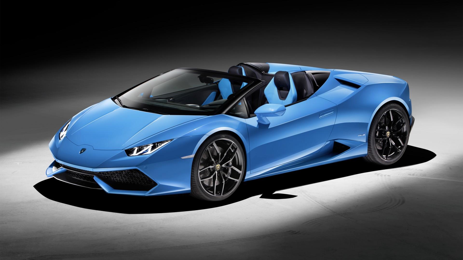 Wallpaper Lamborghini Huracan LP610 4 Spyder, Supercar, Blue, Luxury