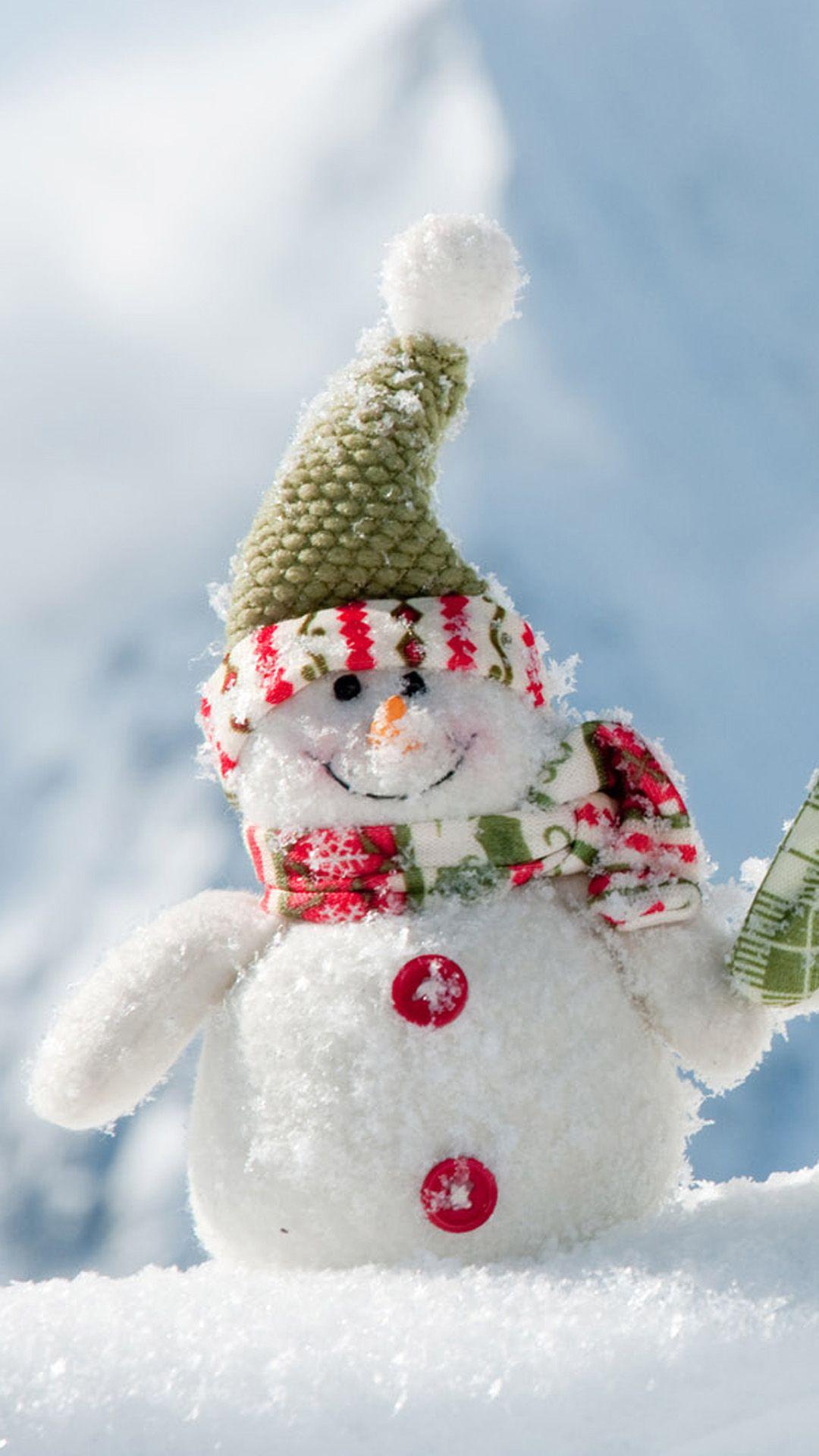 Christmas Snowman #iPhone #plus #wallpaper Merry
