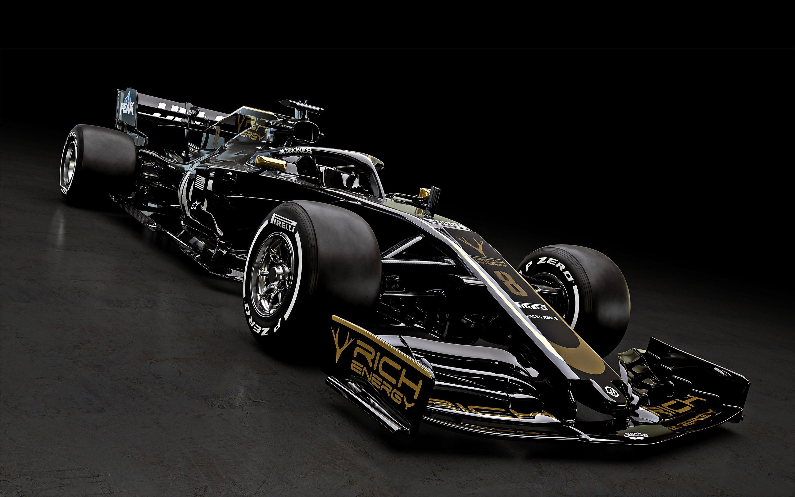 Download wallpaper Haas VF- front view, racing car F1 2019