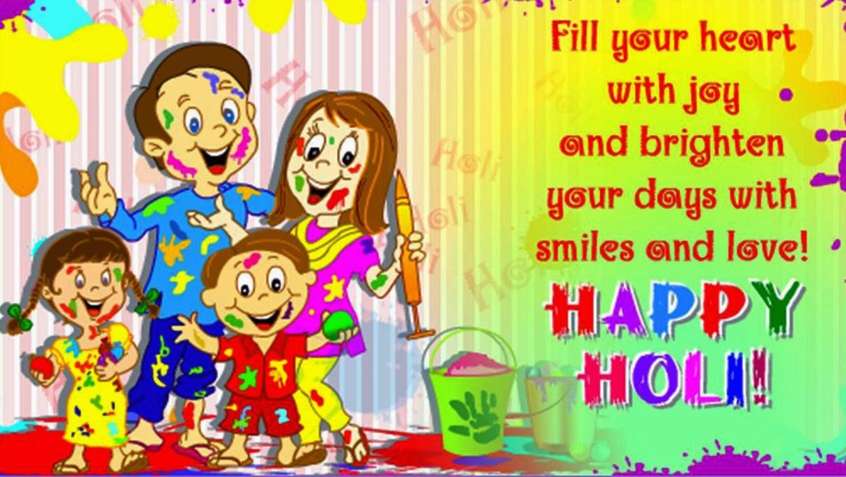 Happy Holi 2018 Image, Picture, Greeting for Kids - {{Latest}} Happy