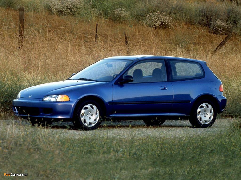 Honda Civic Hatchback US Spec (EG) 1991–95 Wallpaper (1024x768)