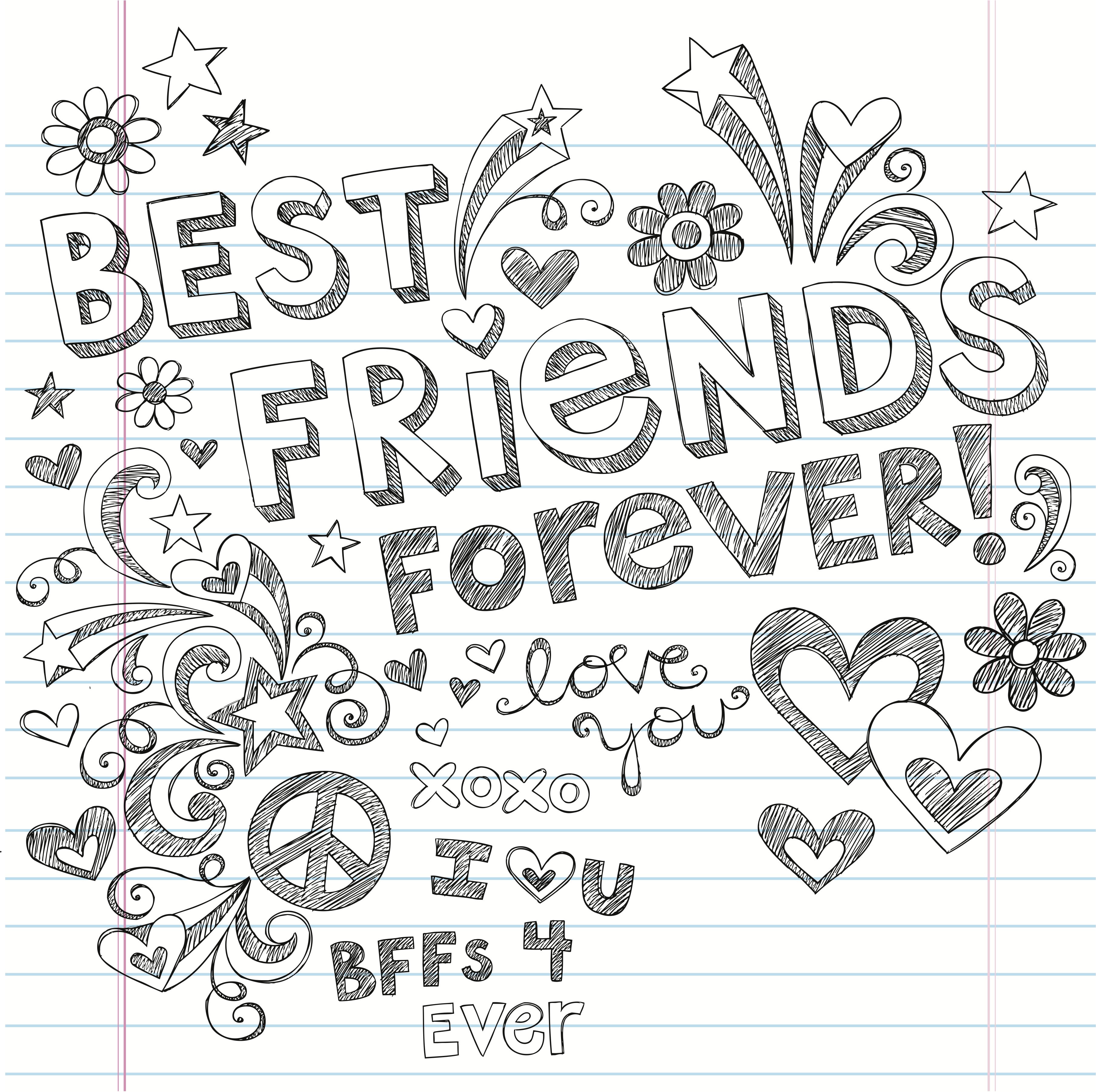 cute bff doodle. my bffs. Friends forever, Friends, Bff drawings