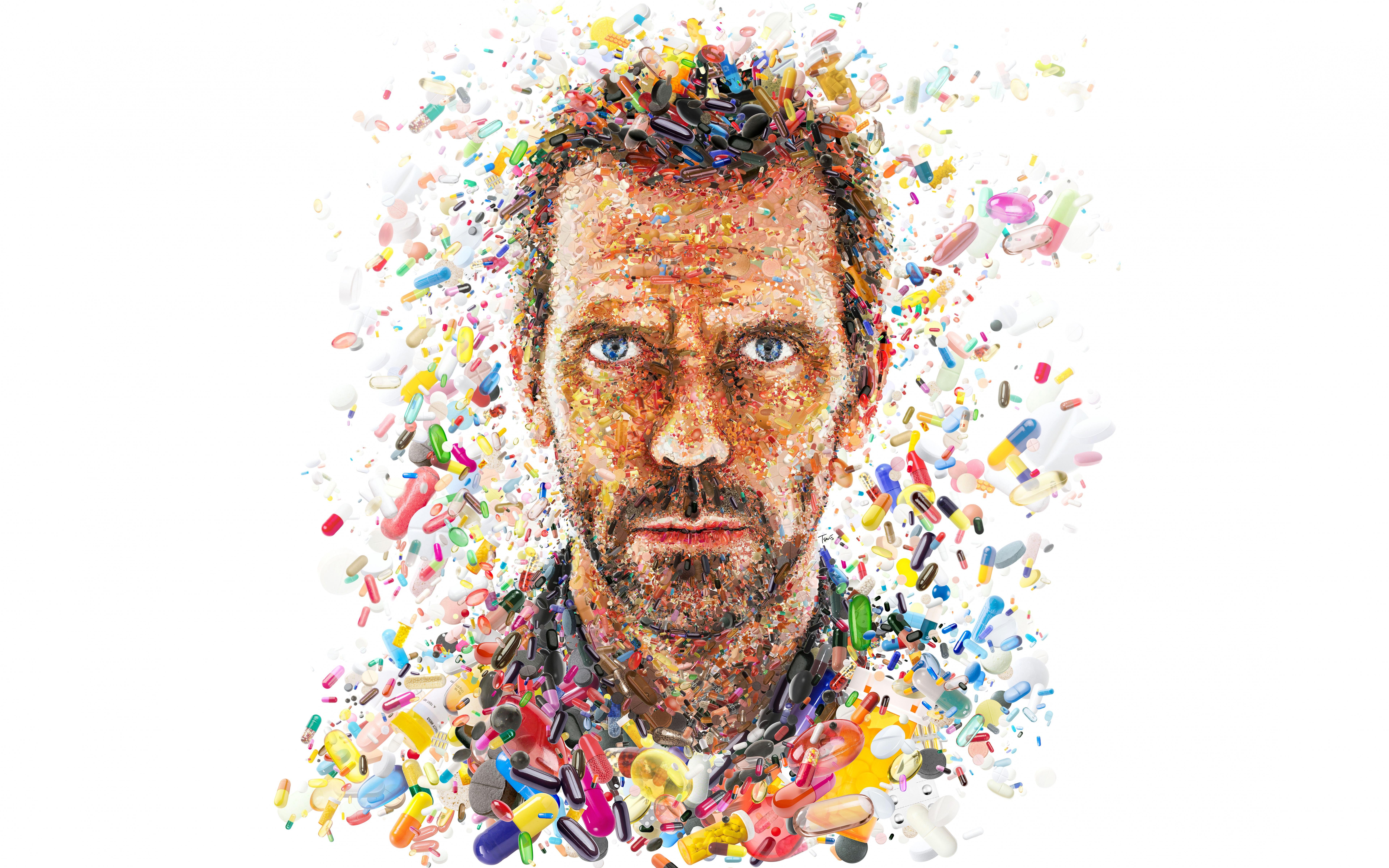 Hugh Laurie In House Tv Show Abstract Artwork 8k, HD Tv Shows, 4k
