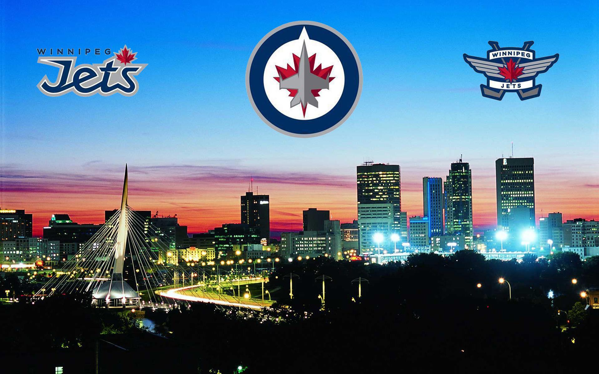 Winnipeg Jets Skyline with New Logo wallpaper