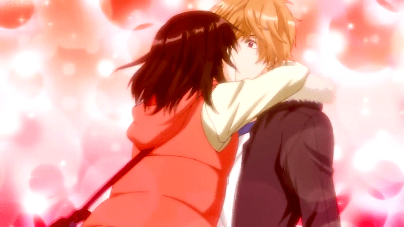 Wolf Girl and Black Prince image Erika kissing Kyōya HD wallpaper