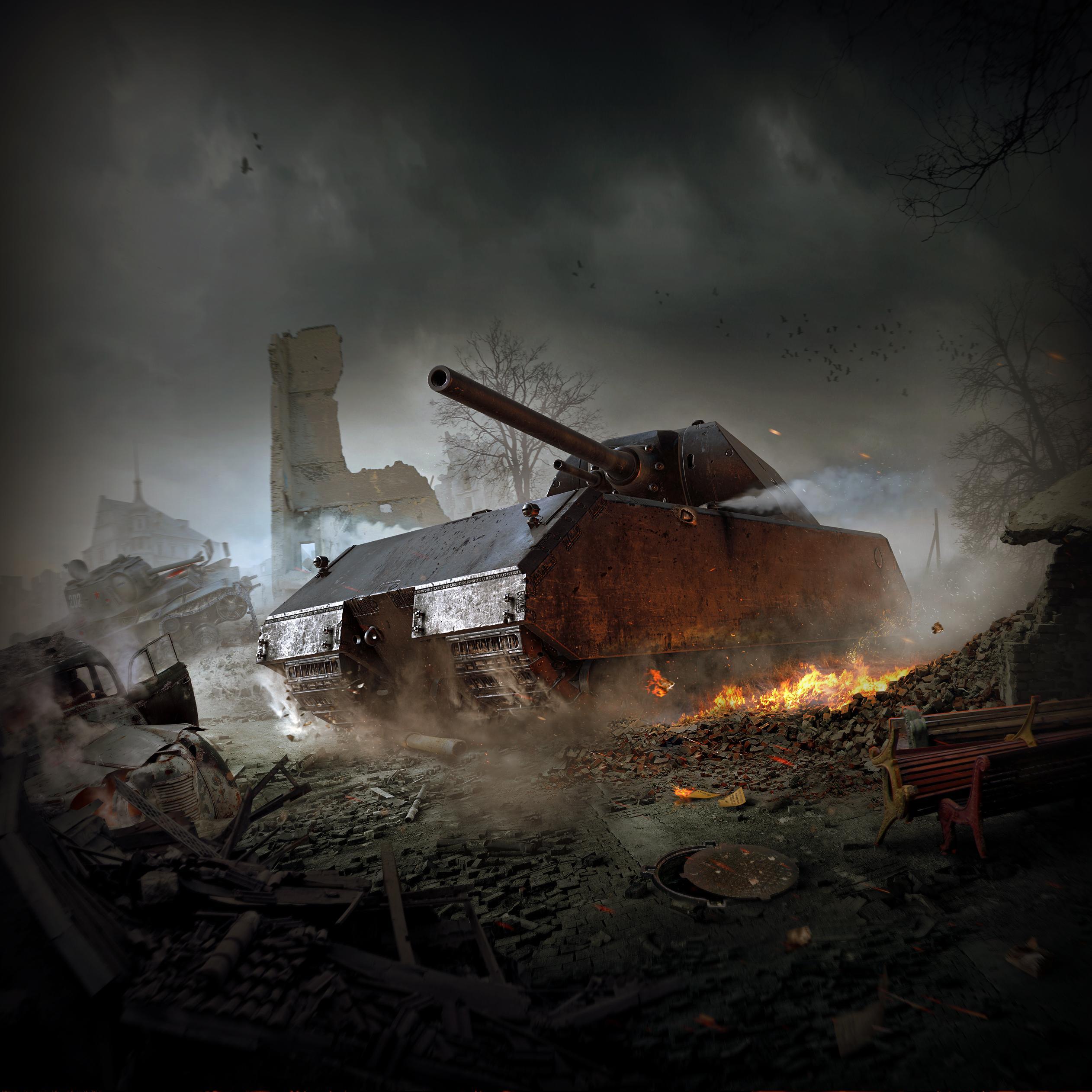 Improved Maus Wallpaper of Tanks official forum